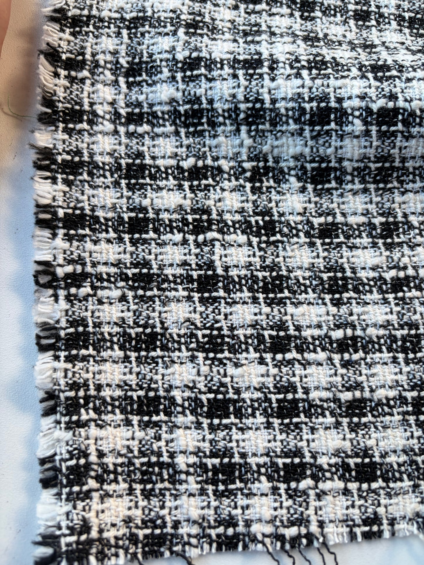 MIA 021 black/white checkered cotton tweed