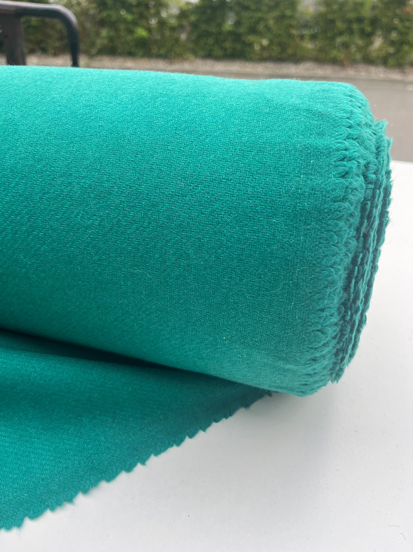 GINA 013  woolen coat fabric green
