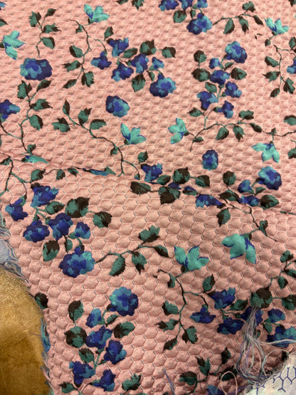 EDDY 019 shiny structured jacquard with flowers