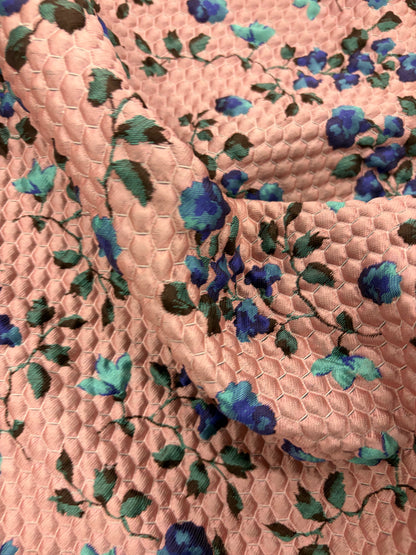 EDDY 019 shiny structured jacquard with flowers