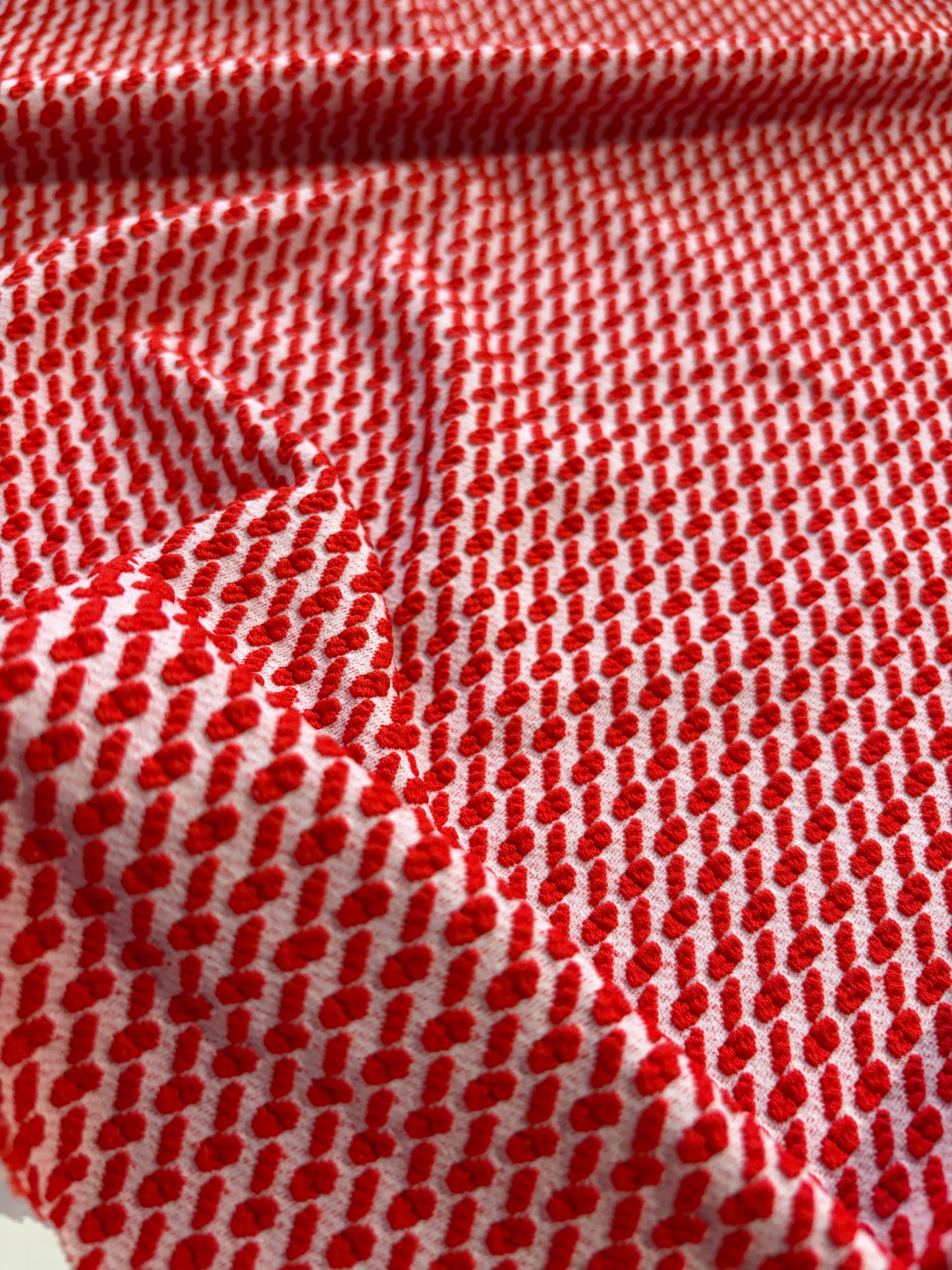 ERICA 055 jersey jacquard red/white
