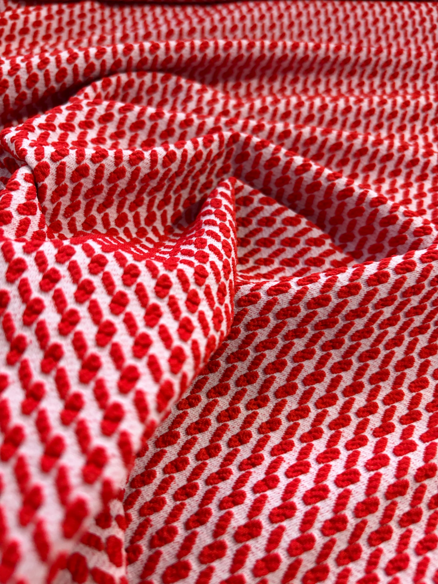ERICA 055 jersey jacquard red/white