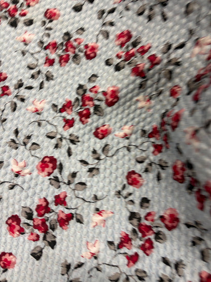 EDDY 020 shiny structured jacquard with flowers