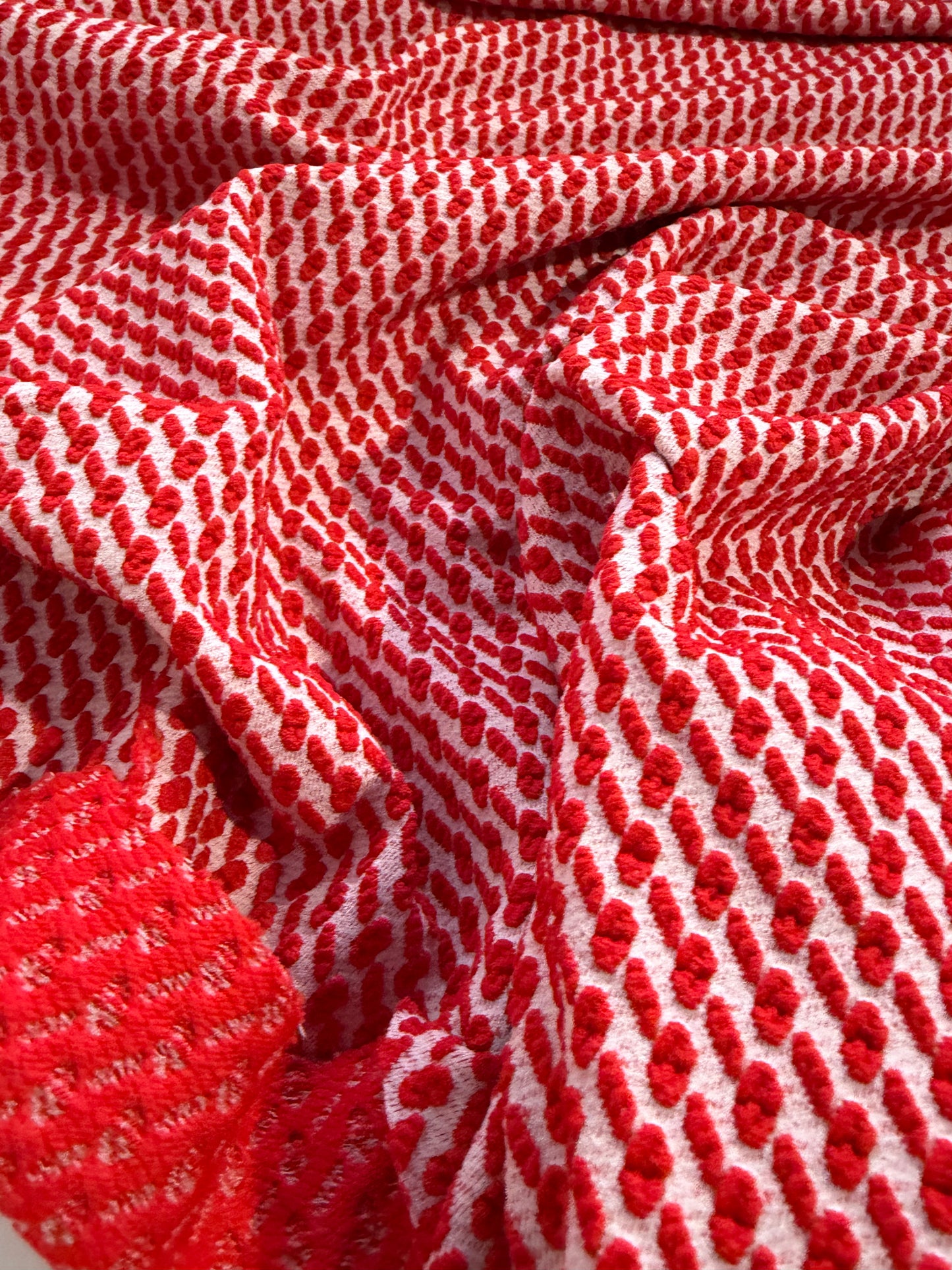ERICA 055 jersey jacquard red/white