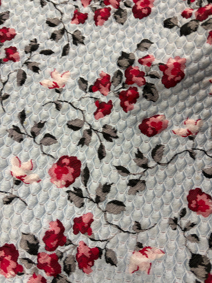 EDDY 020 shiny structured jacquard with flowers