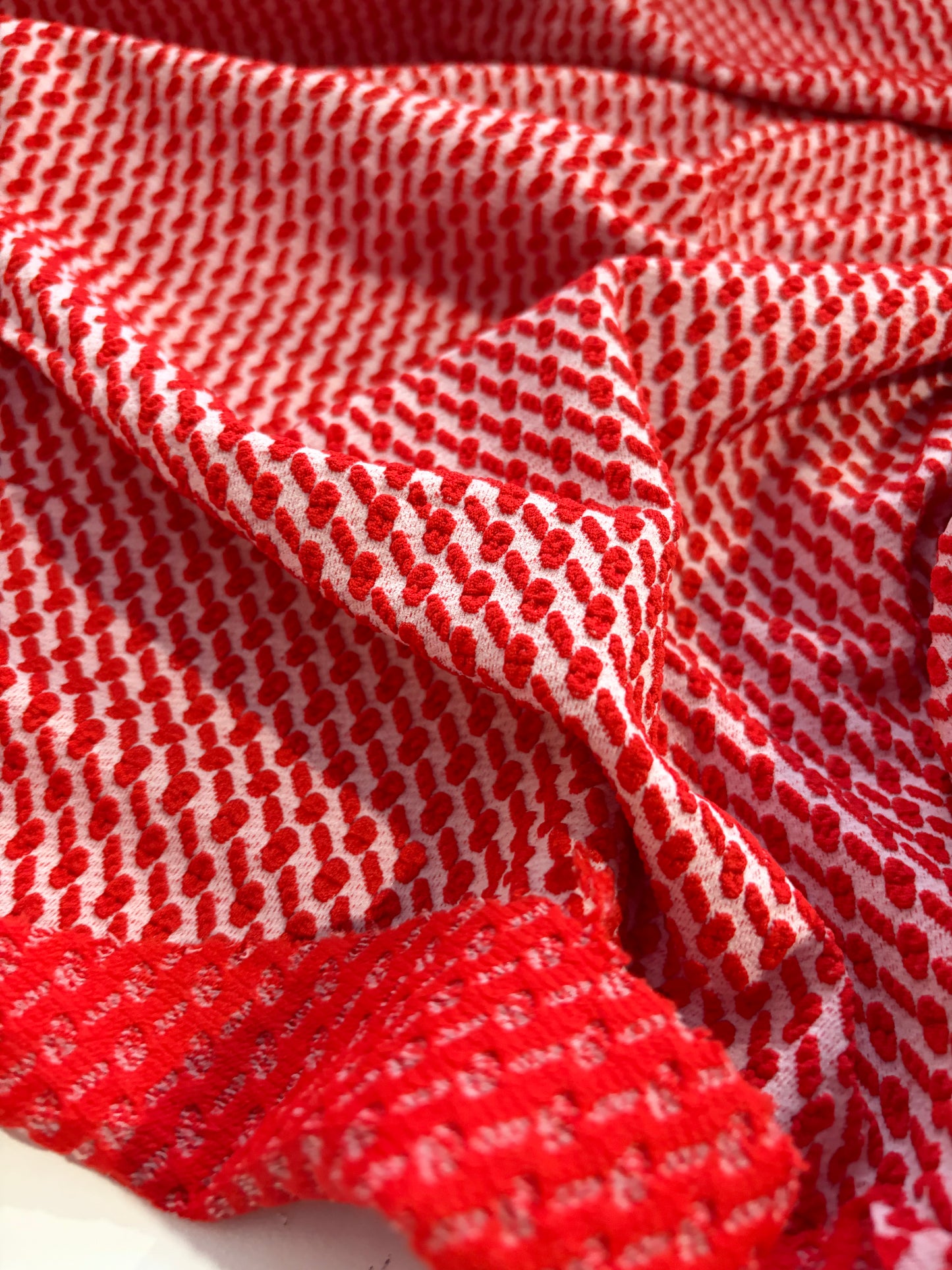 ERICA 055 jersey jacquard red/white
