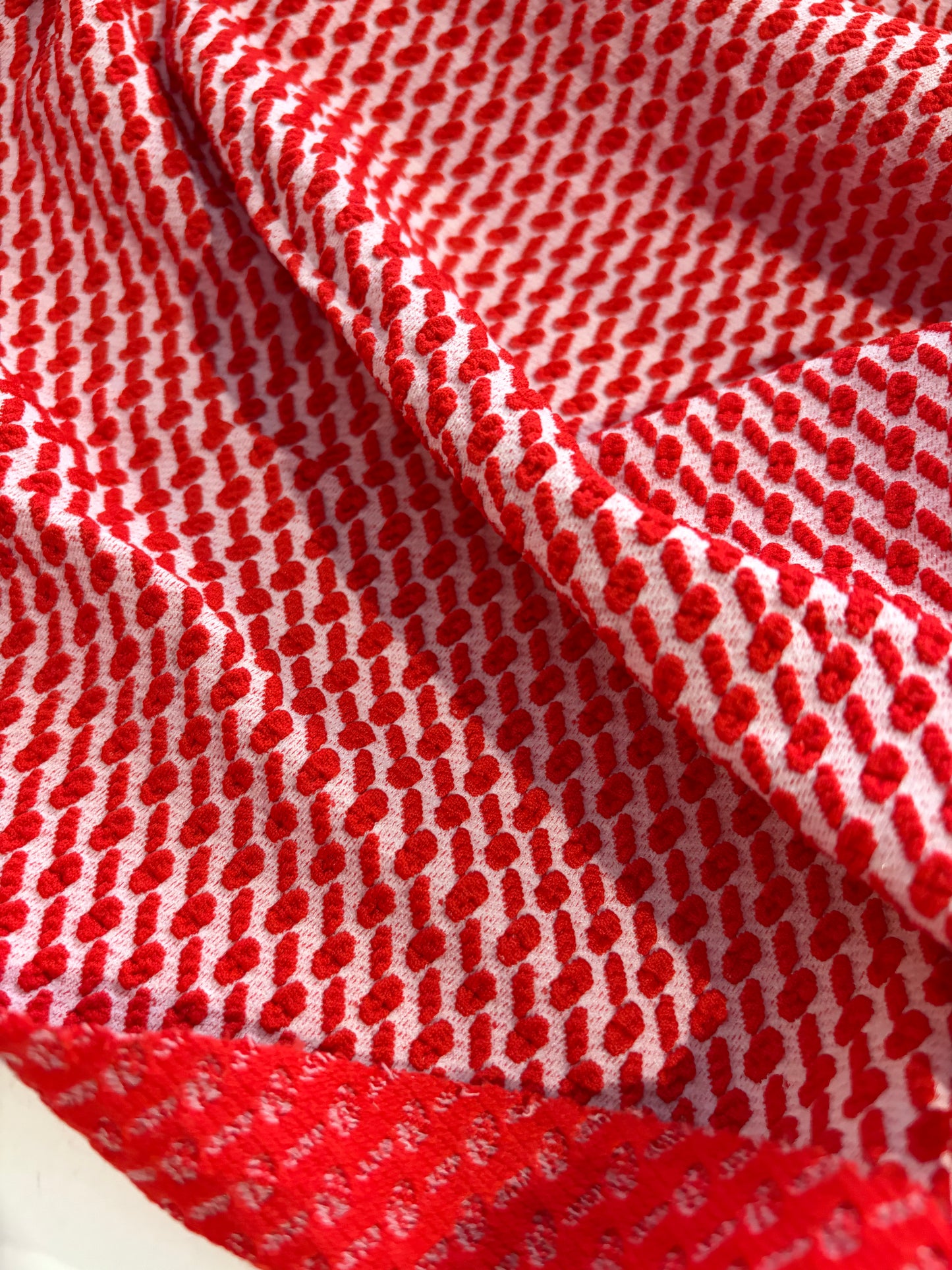 ERICA 055 jersey jacquard red/white