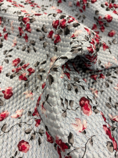 EDDY 020 shiny structured jacquard with flowers