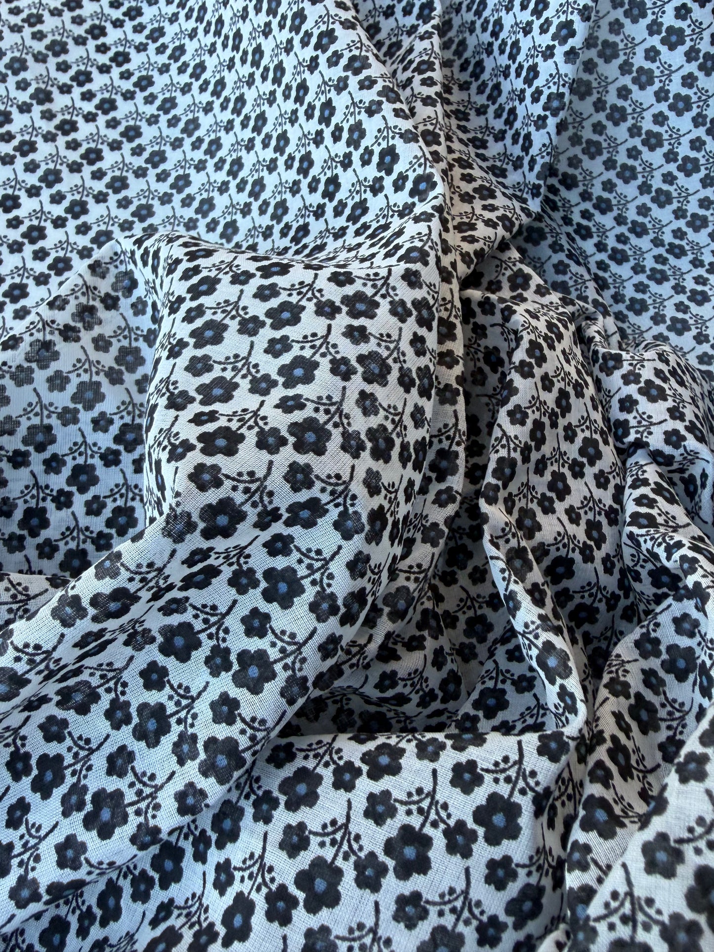 MIA 024 small flowers print cotton voile
