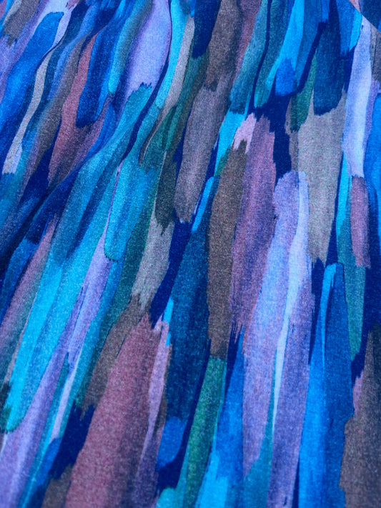 TERESA 001 viscose jersey abstract paintstripes