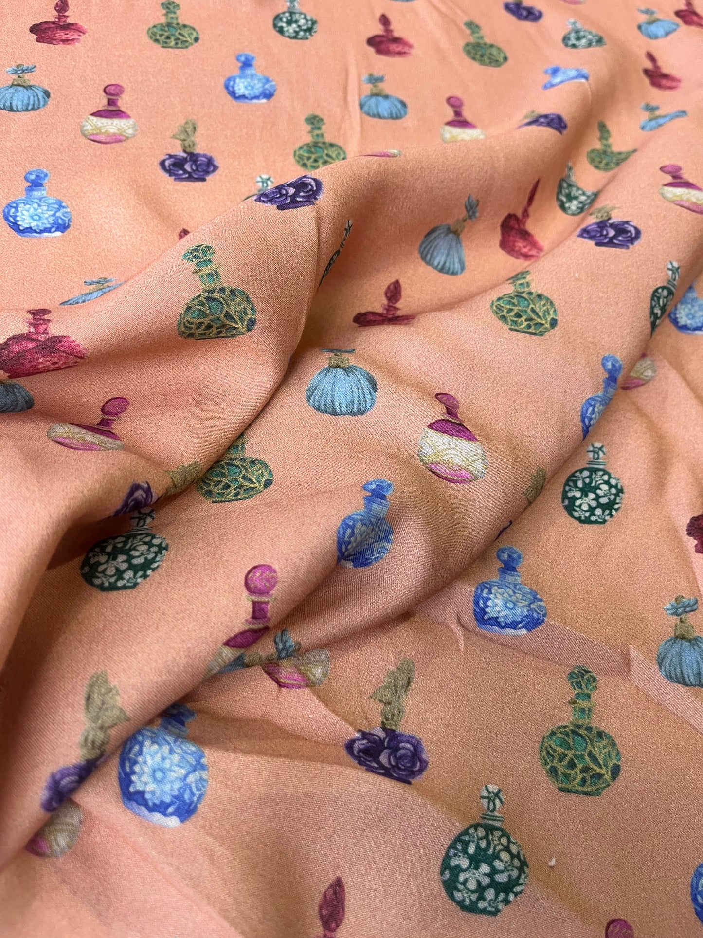 KATIA 014 viscose satin with conversational print