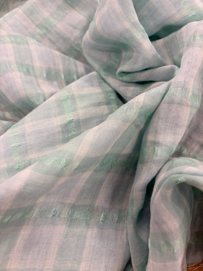 EDDY 022 Emerald green cotton colourwoven shirting check