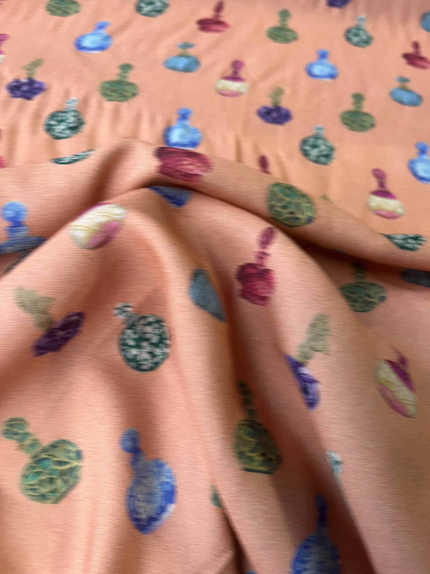 KATIA 014 viscose satin with conversational print