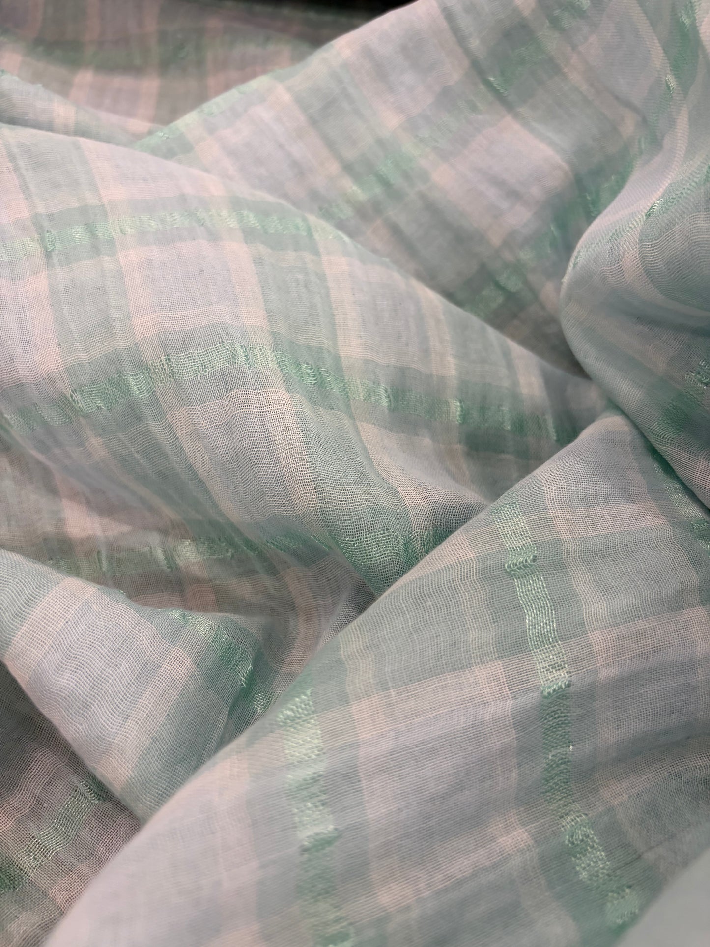 EDDY 022 Emerald green cotton colourwoven shirting check