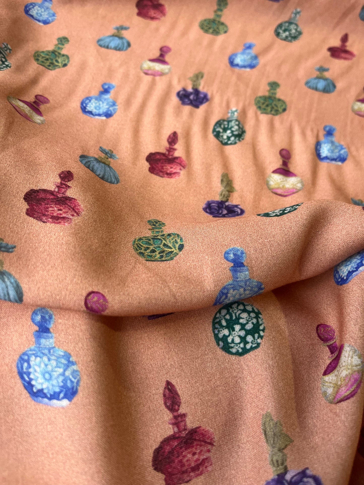 KATIA 014 viscose satin with conversational print