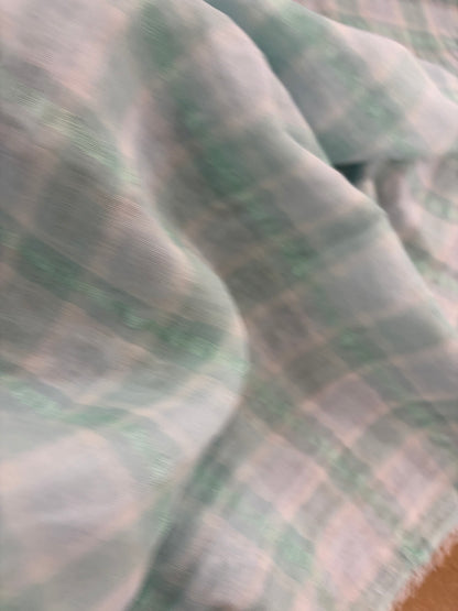 EDDY 022 Emerald green cotton colourwoven shirting check