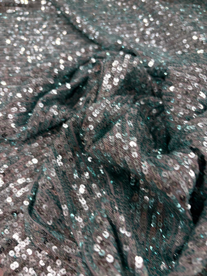 EDDY 023 mesh sequins emerald green