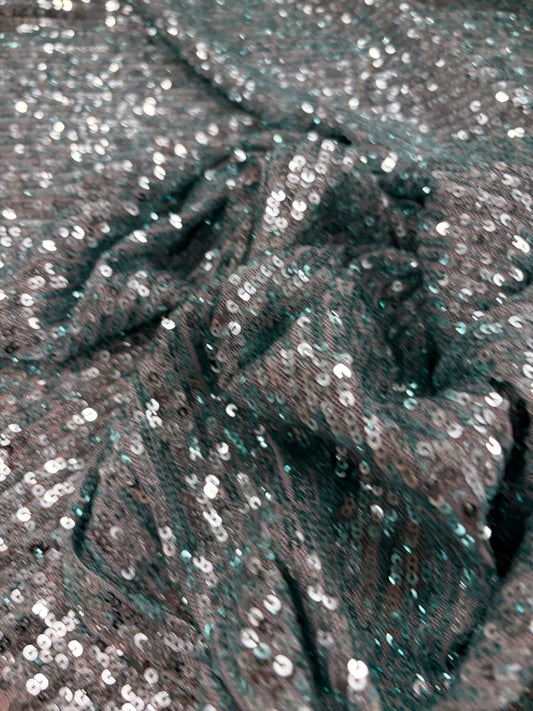 EDDY 023 mesh sequins emerald green