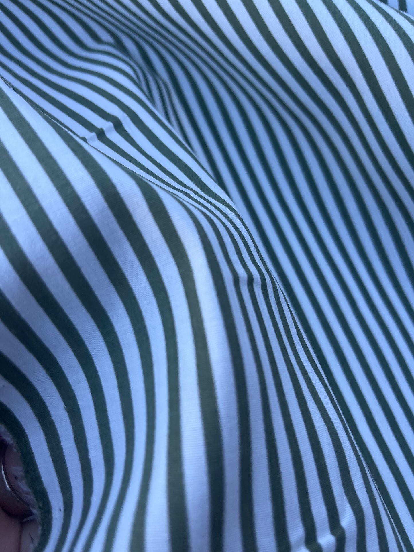 LC STRIPE SOCIETY 001 poplin stretch 4mm khaky stripe