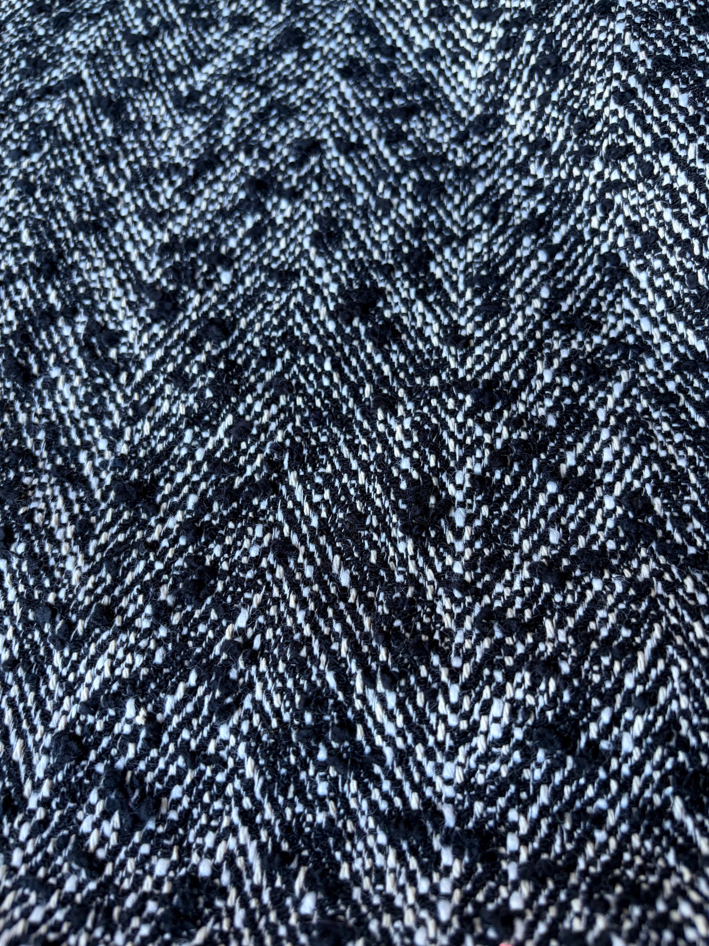 MIA 026 HUGO heavy cotton Chanel style tweed black/white herringbone
