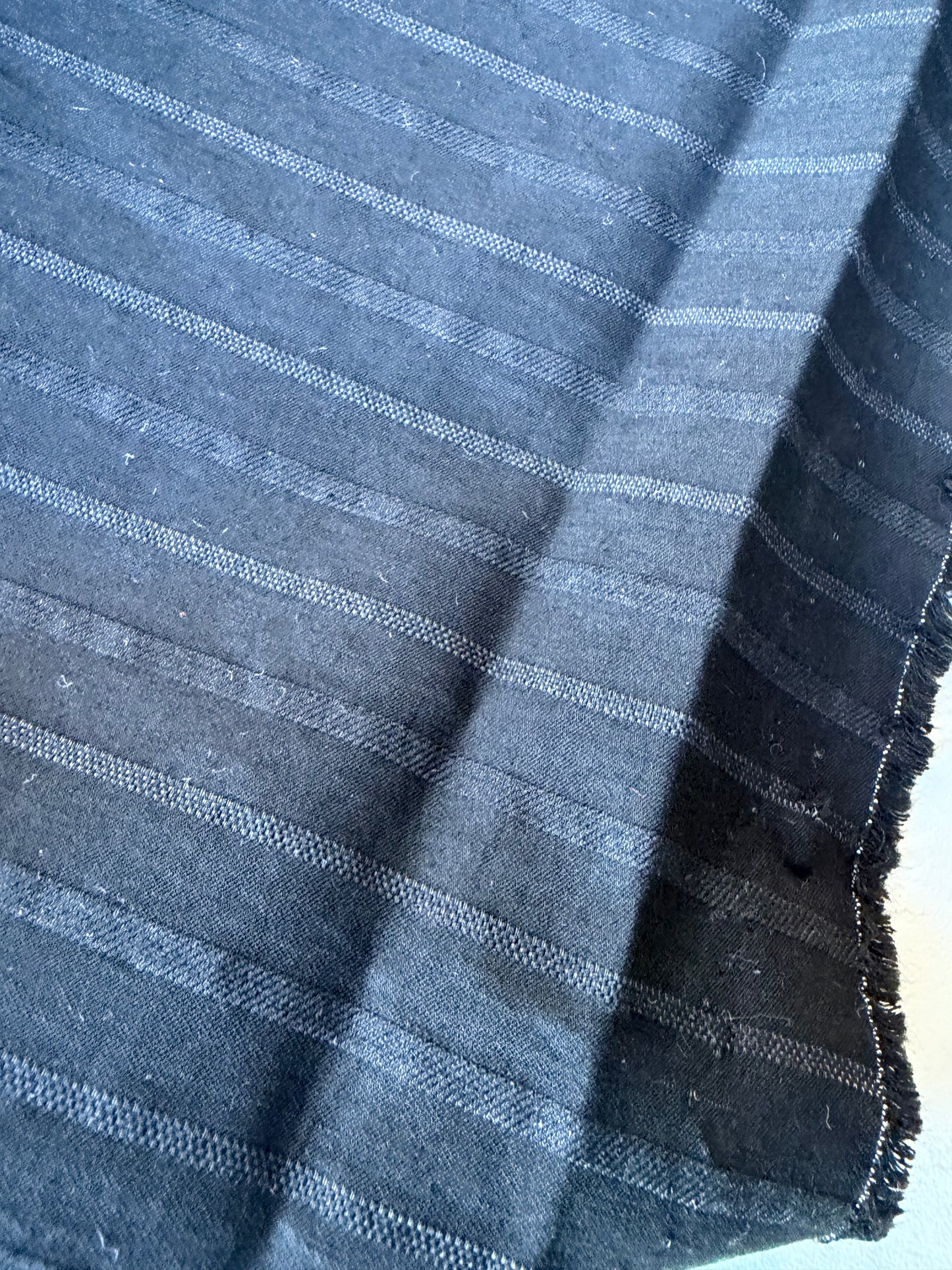MIA 027 black striped cupro suiting fabric