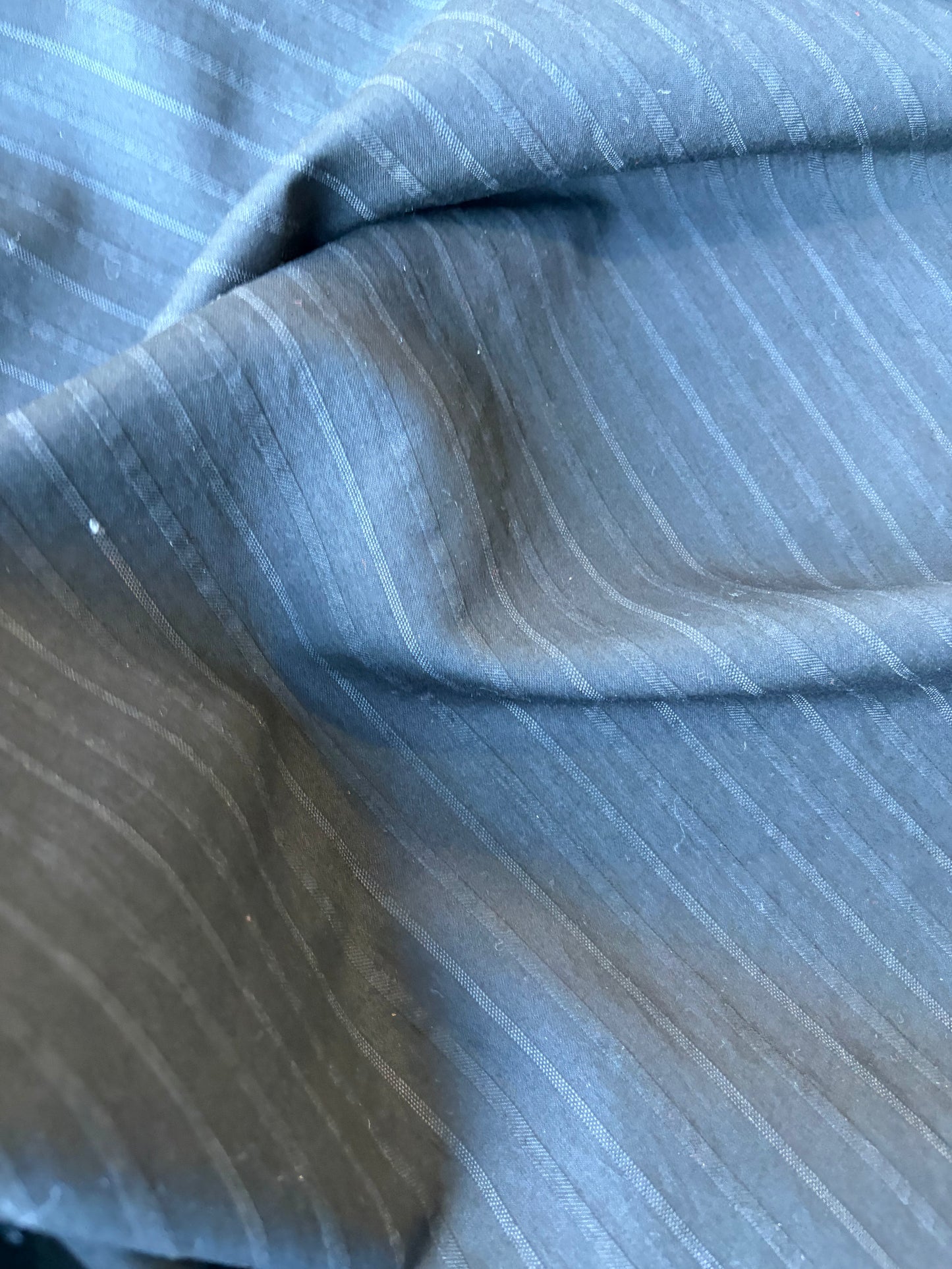 MIA 027 black striped cupro suiting fabric
