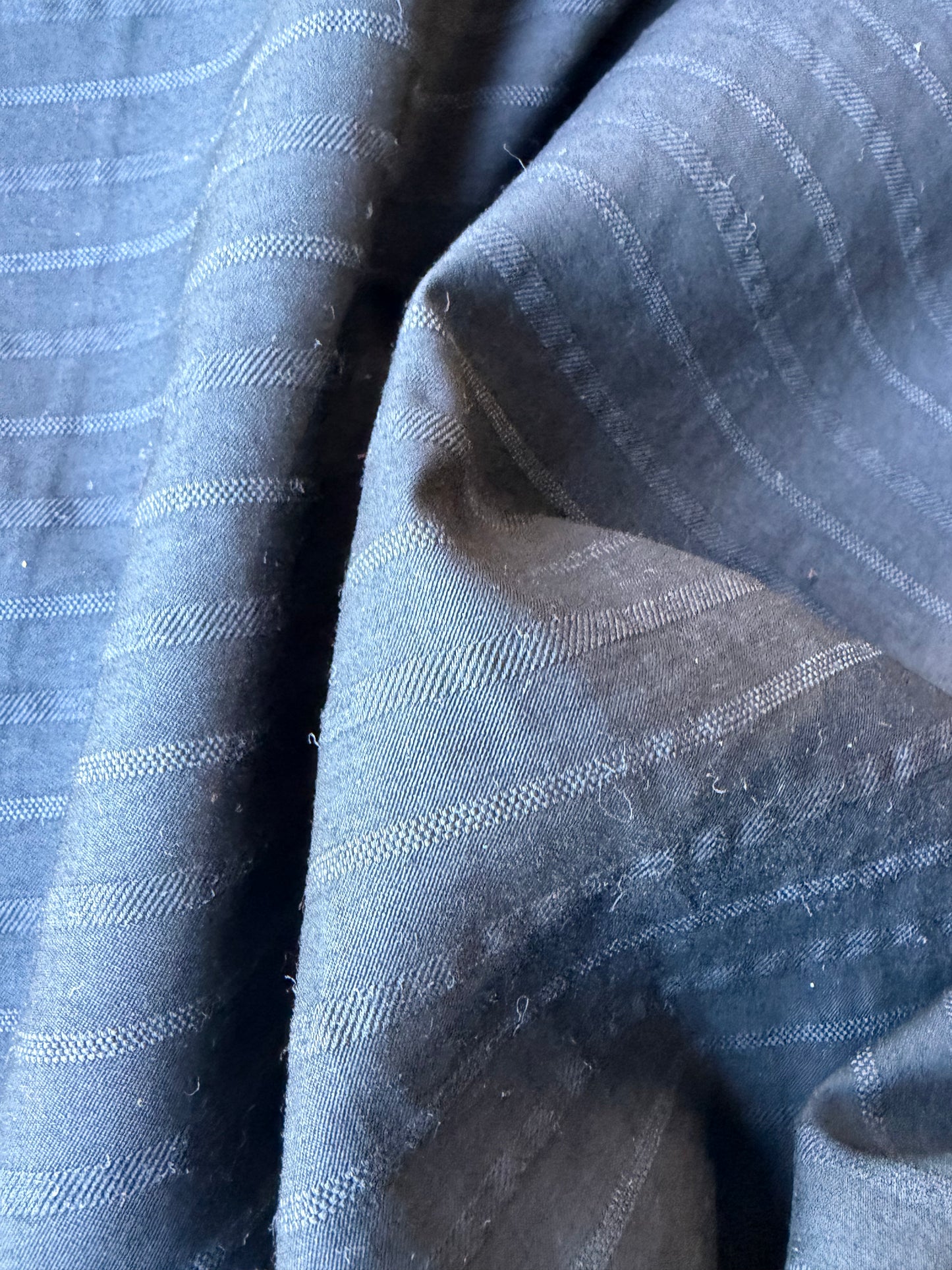 MIA 027 black striped cupro suiting fabric