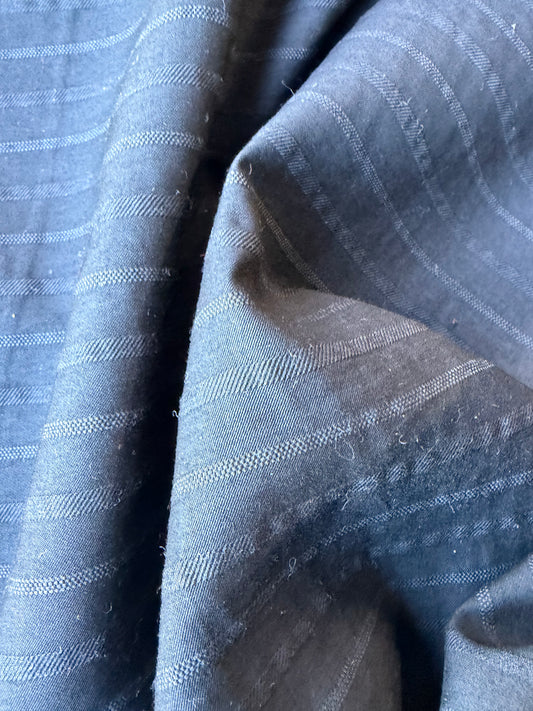 MIA 027 black striped cupro suiting fabric