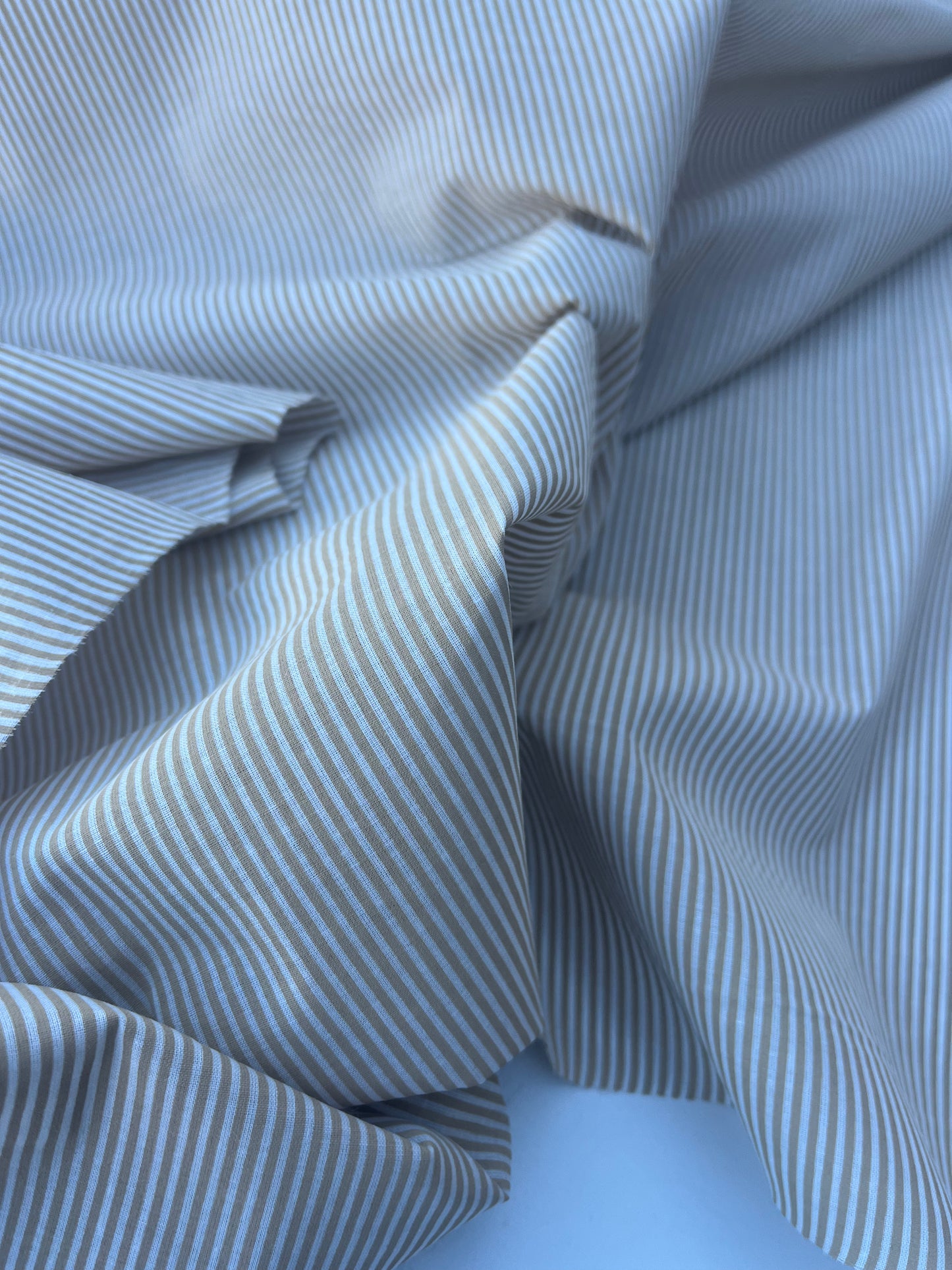 STRIPE SOCIETY 003 cotton voile 2mm stripe sand