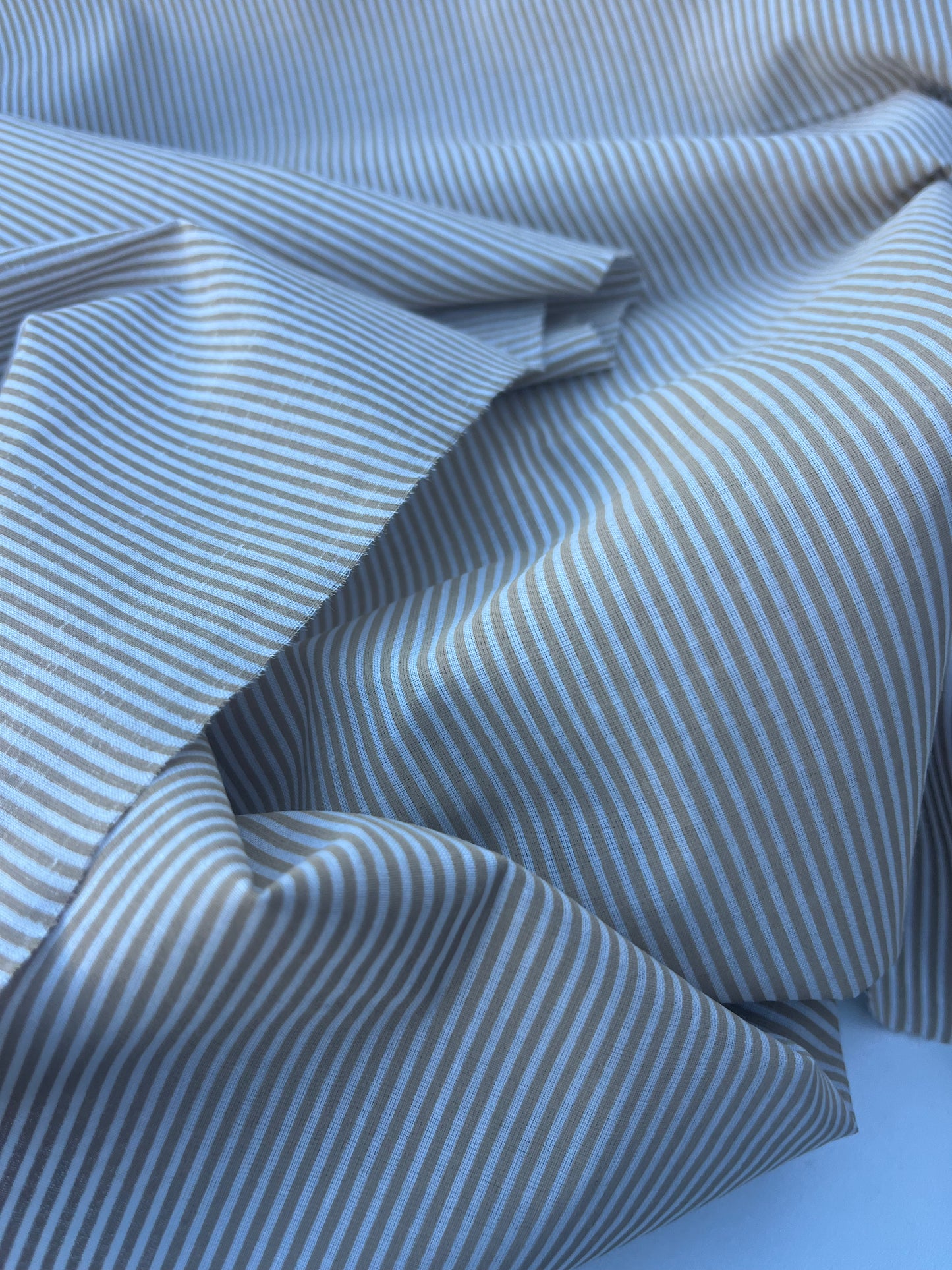 STRIPE SOCIETY 003 cotton voile 2mm stripe sand