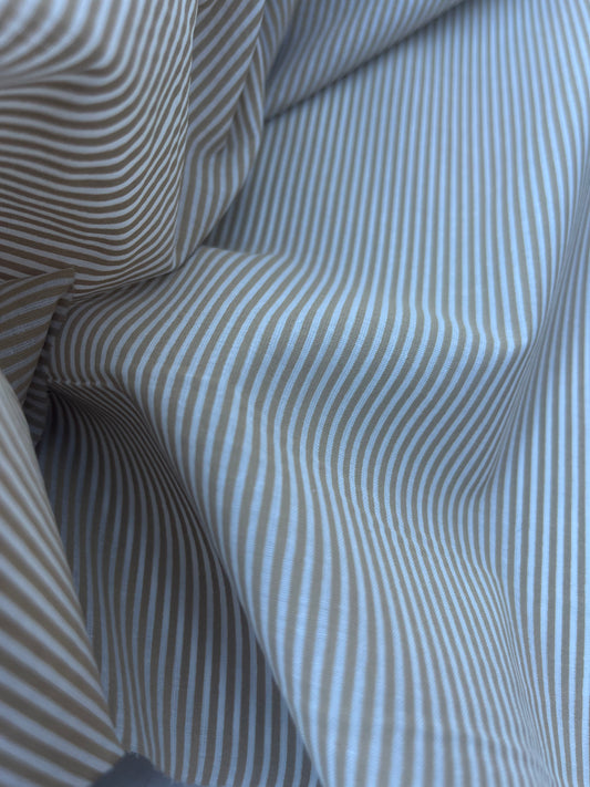 STRIPE SOCIETY 003 cotton voile 2mm stripe sand