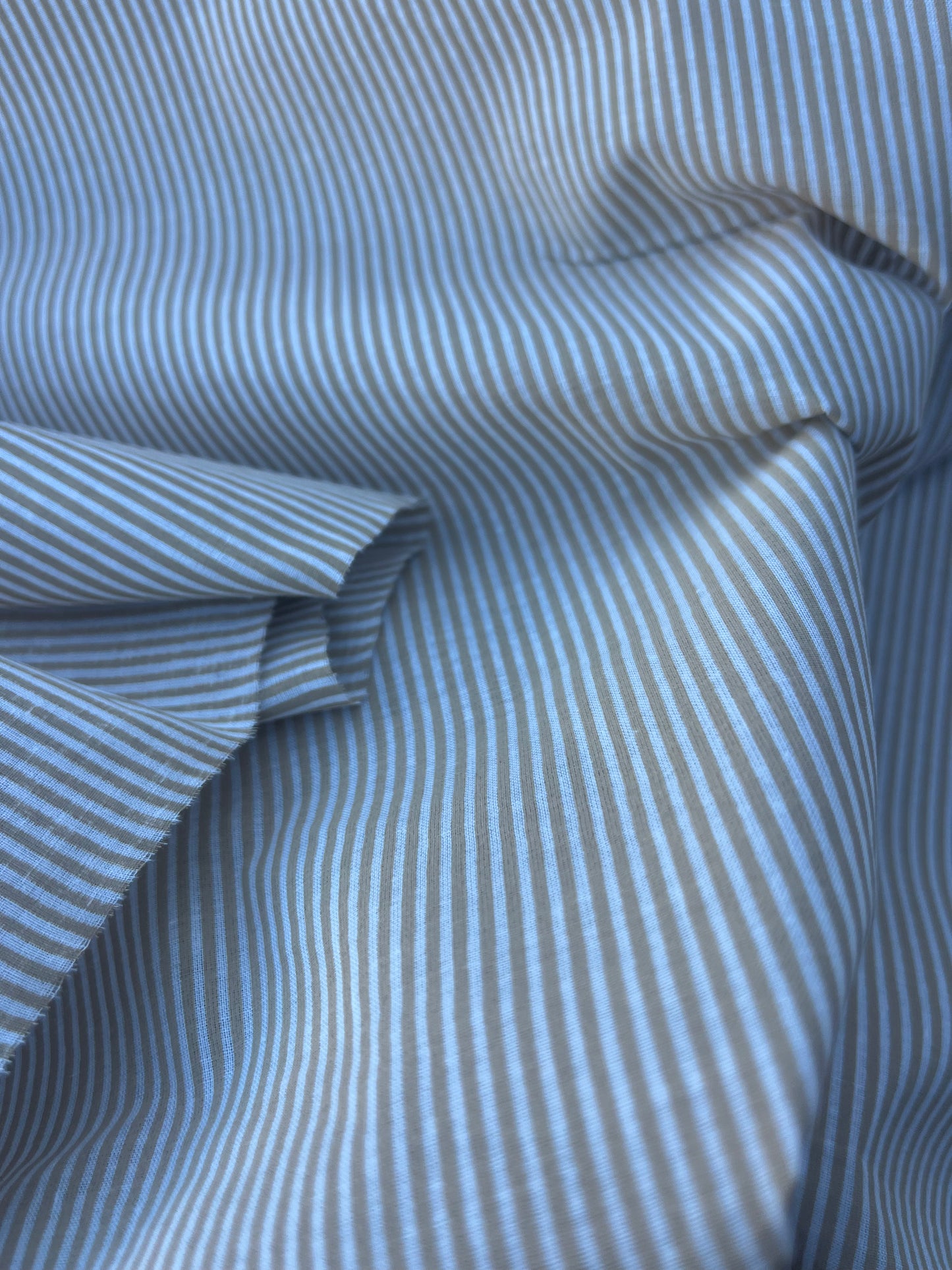 STRIPE SOCIETY 003 cotton voile 2mm stripe sand