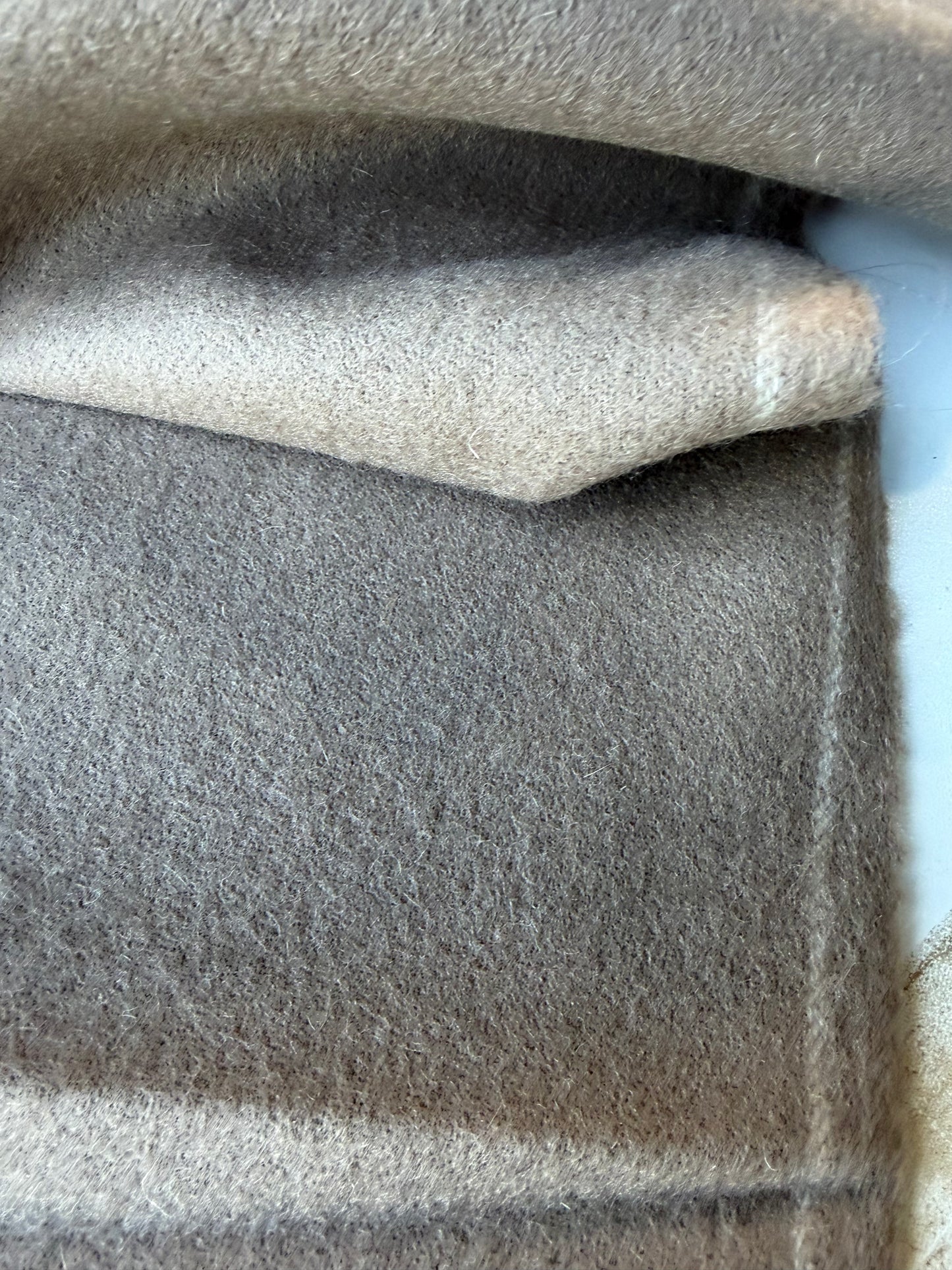MIA 028 taupe coloured "loden" wool coat fabric