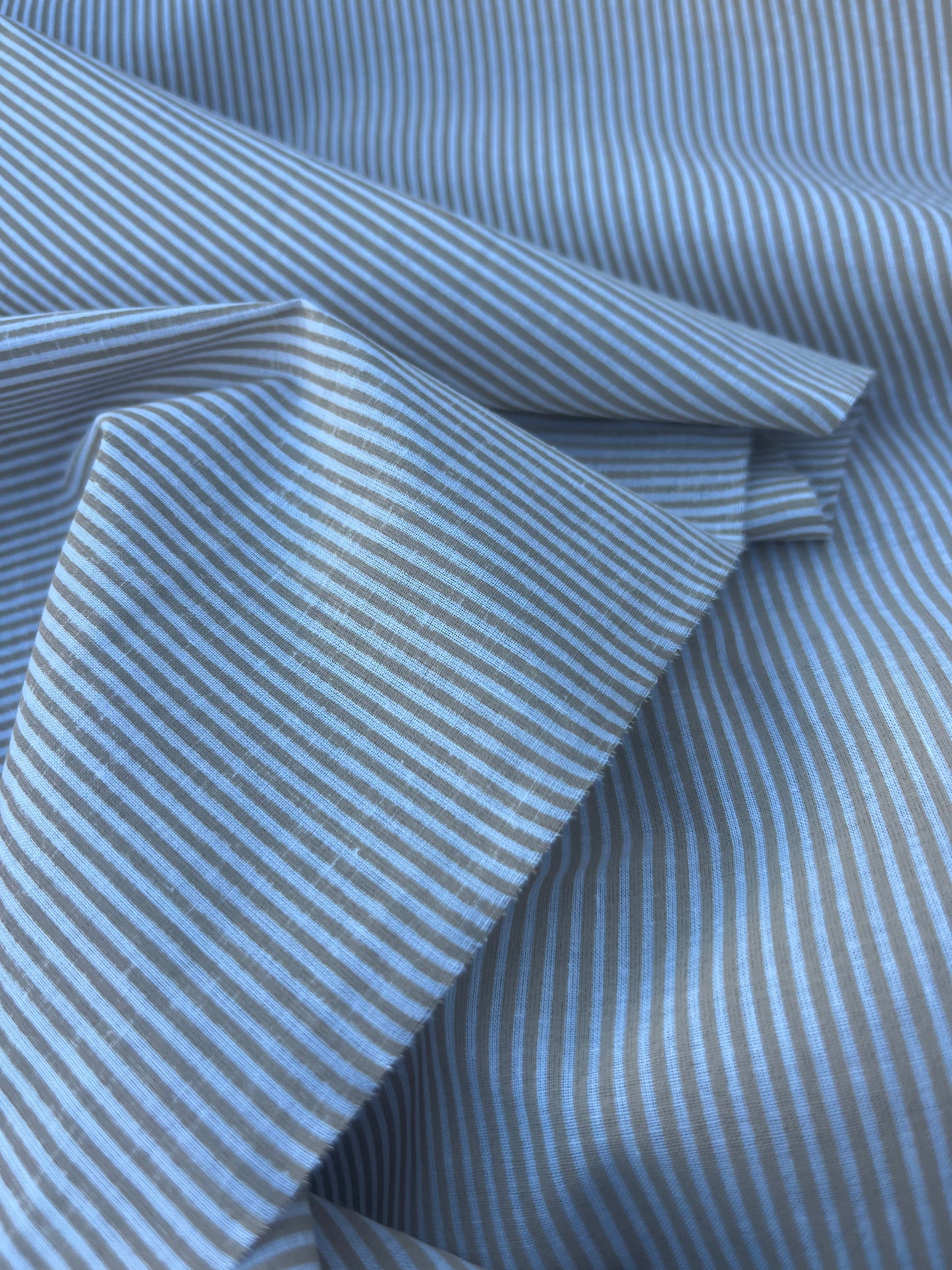 STRIPE SOCIETY 003 cotton voile 2mm stripe sand