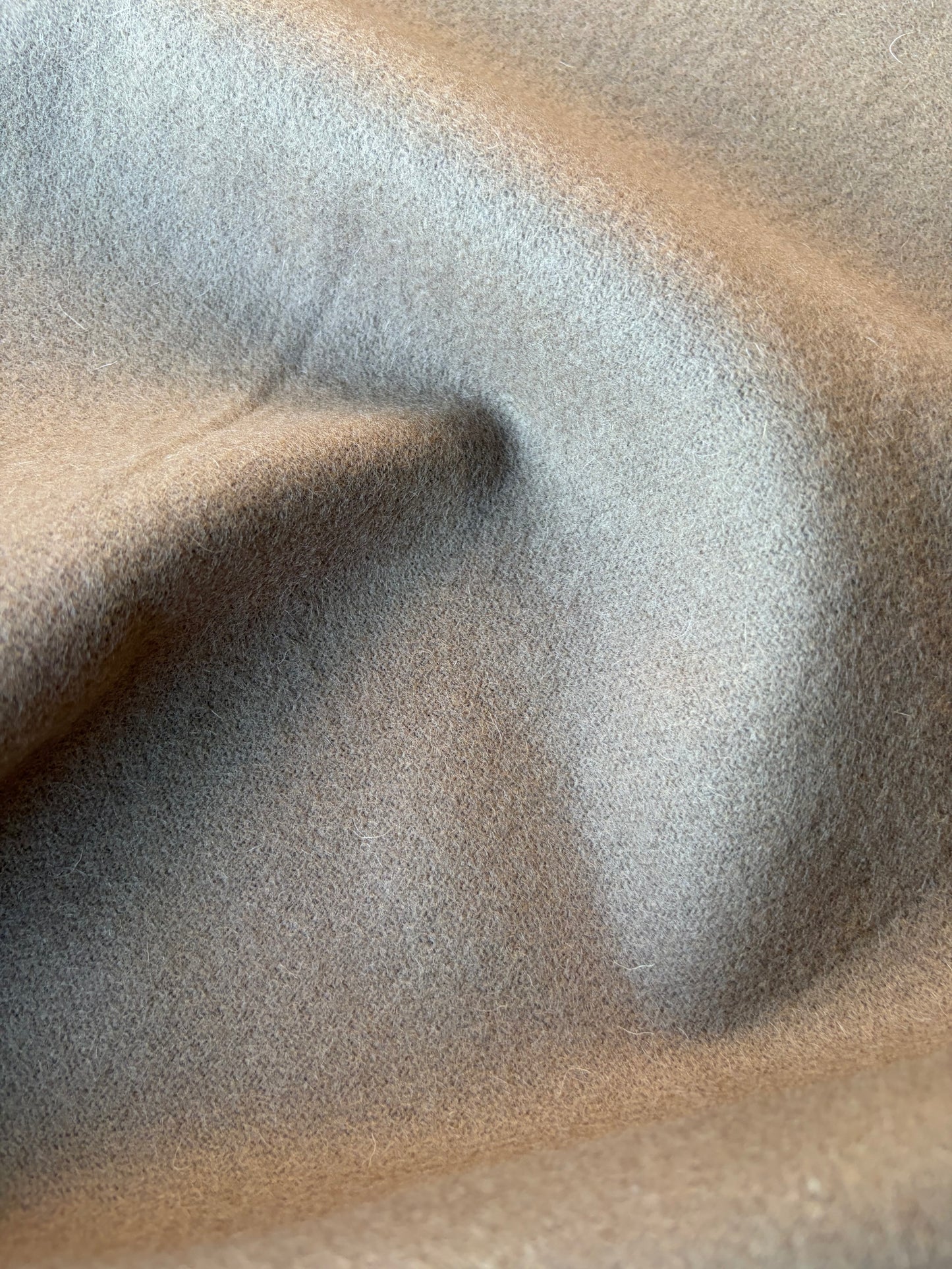 MIA 028 taupe coloured "loden" wool coat fabric
