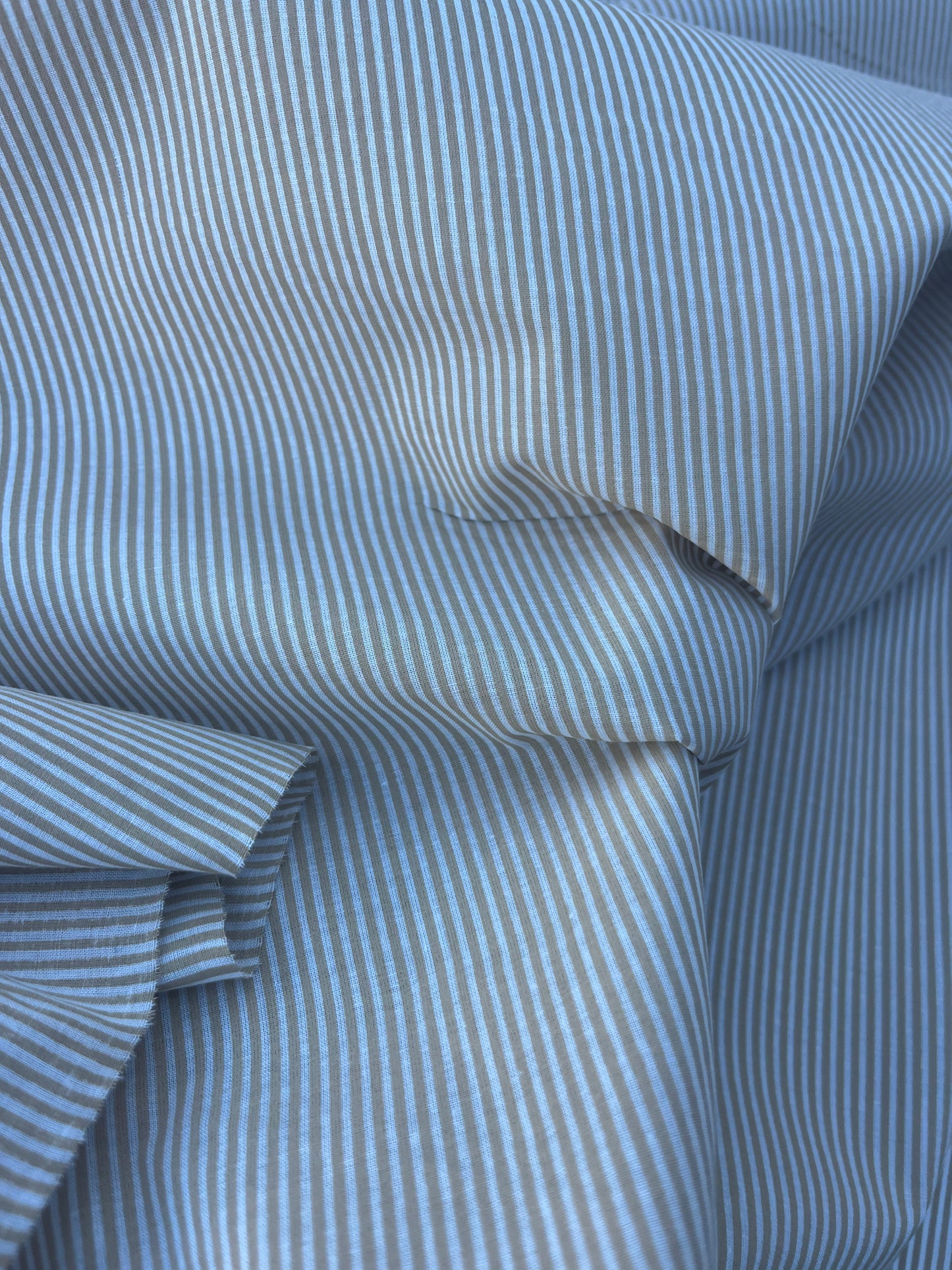 STRIPE SOCIETY 003 cotton voile 2mm stripe sand