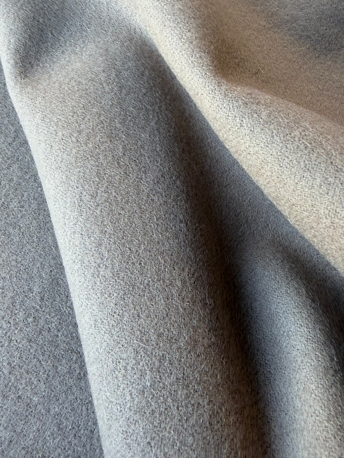 MIA 028 taupe coloured "loden" wool coat fabric