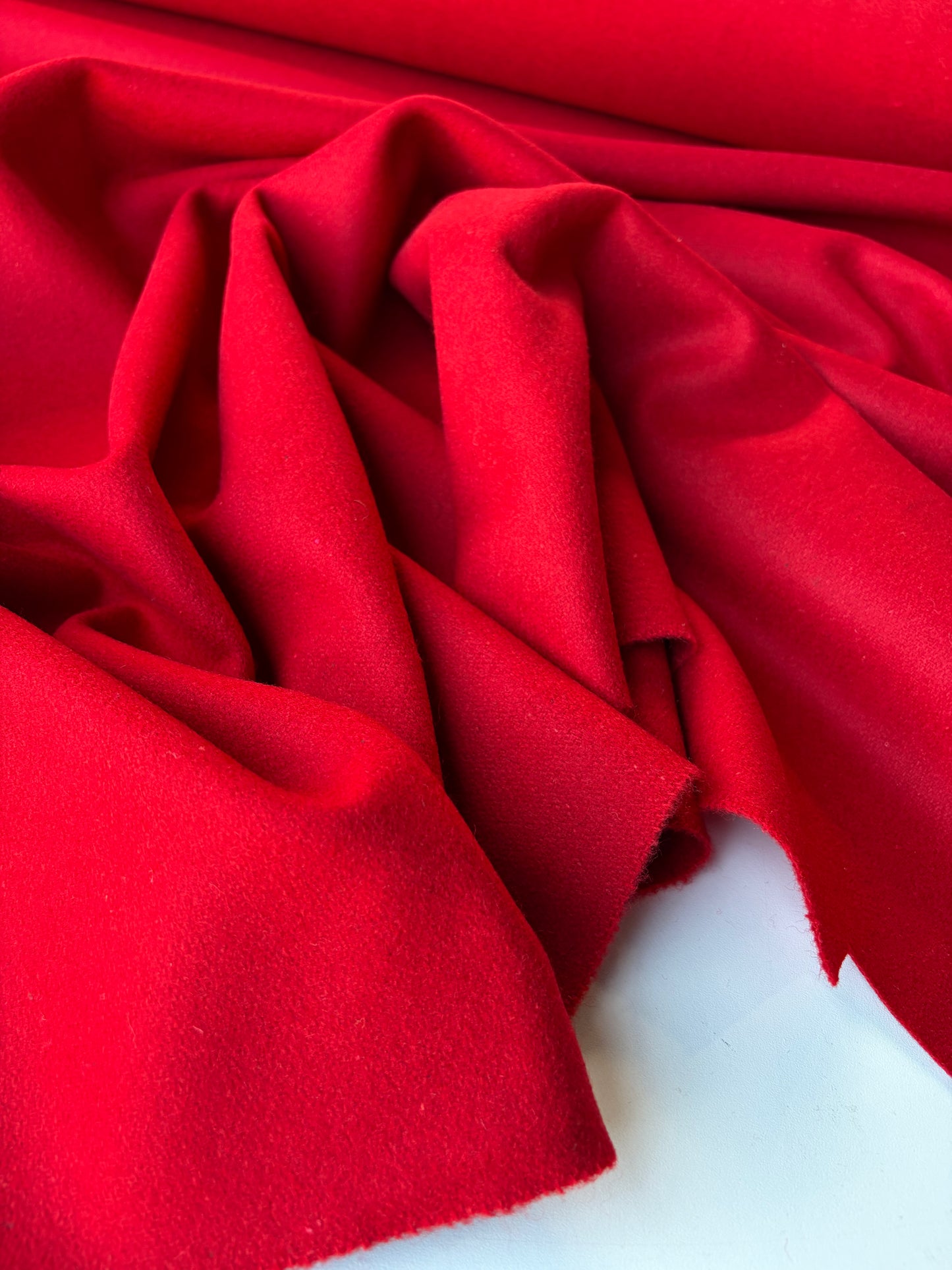 MIA 030 red coloured "loden" wool coat fabric