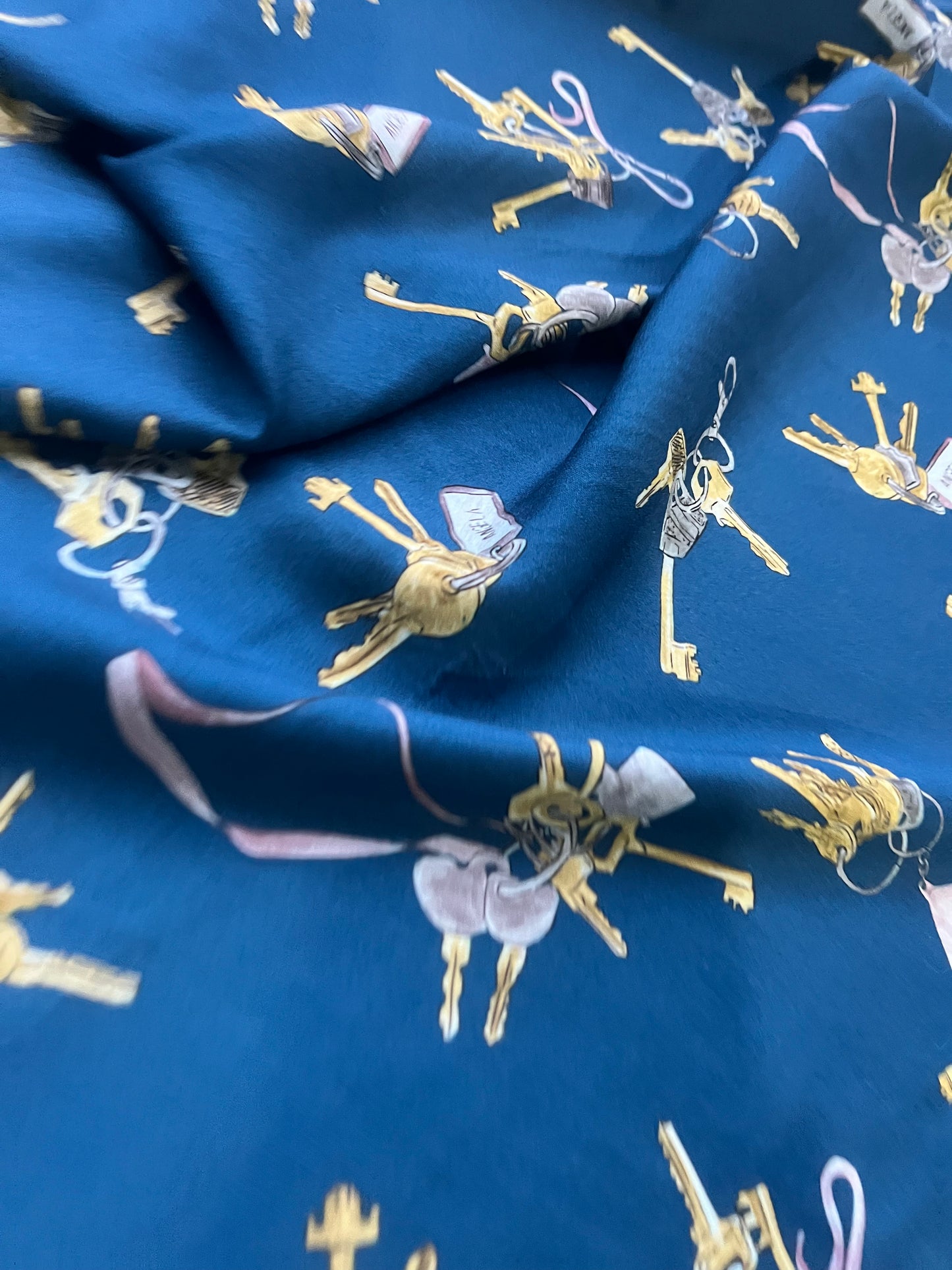 KATIA 020 viscose satin with conversational print