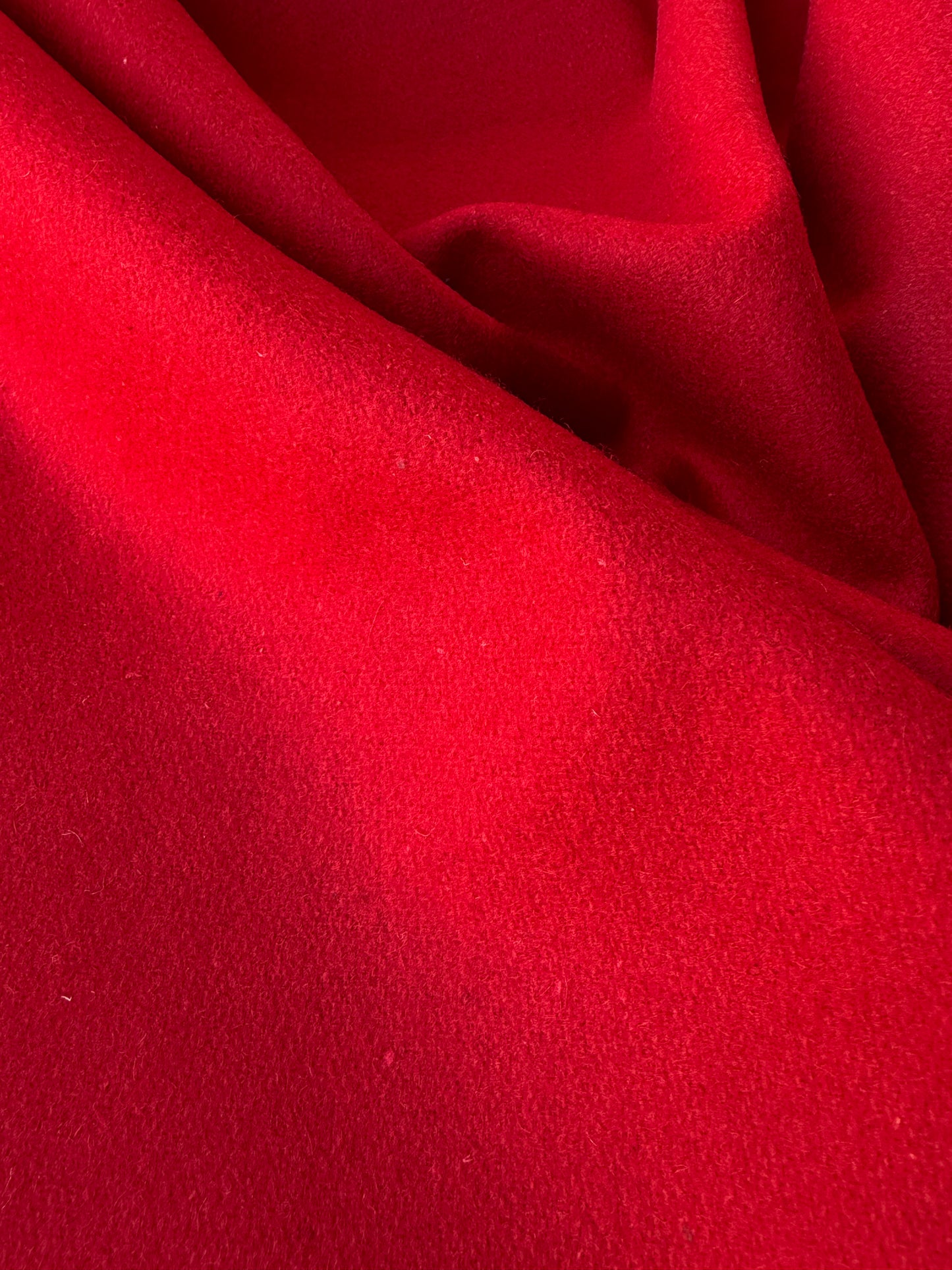 MIA 030 red coloured "loden" wool coat fabric