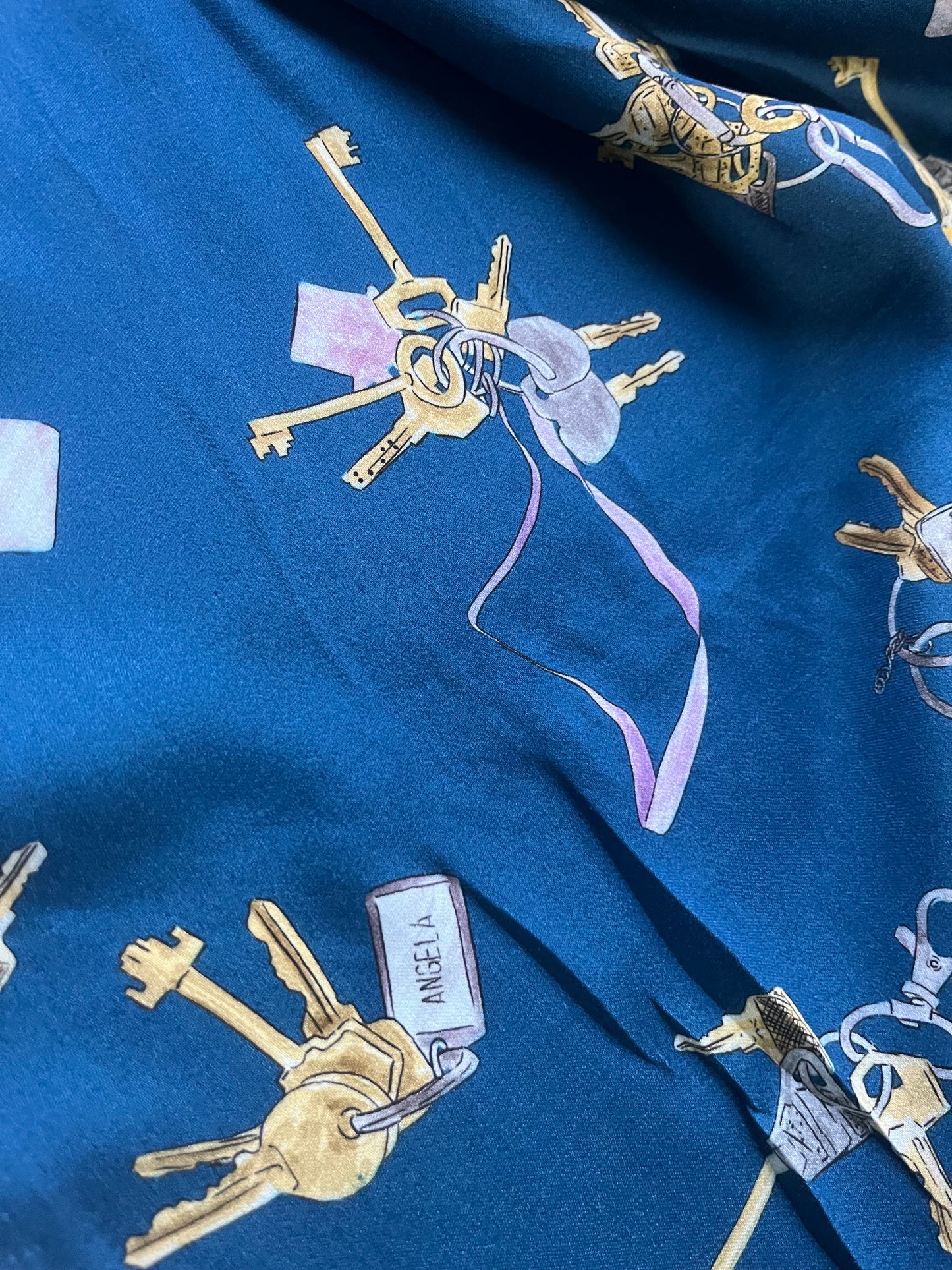 KATIA 020 viscose satin with conversational print