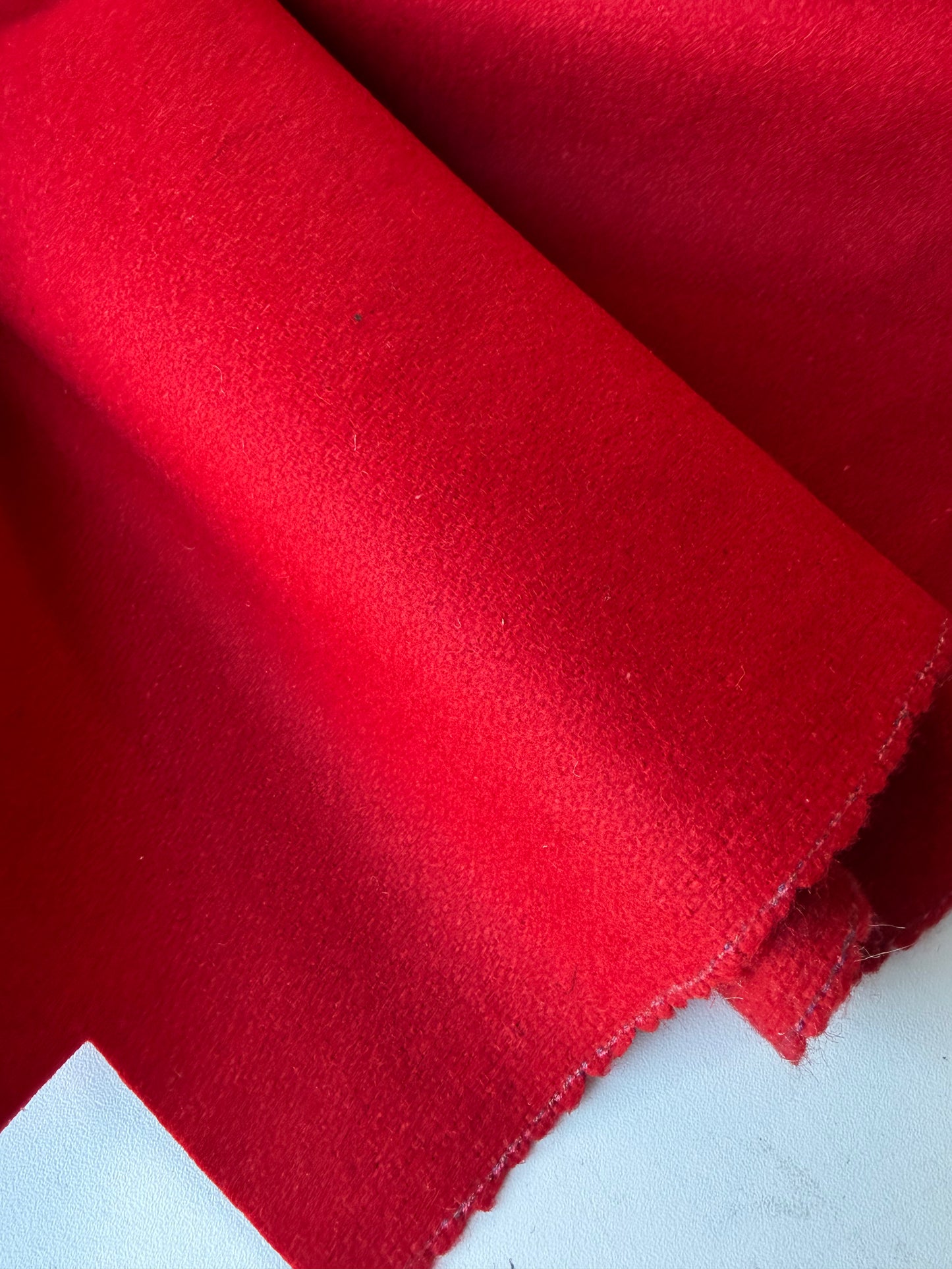 MIA 030 red coloured "loden" wool coat fabric
