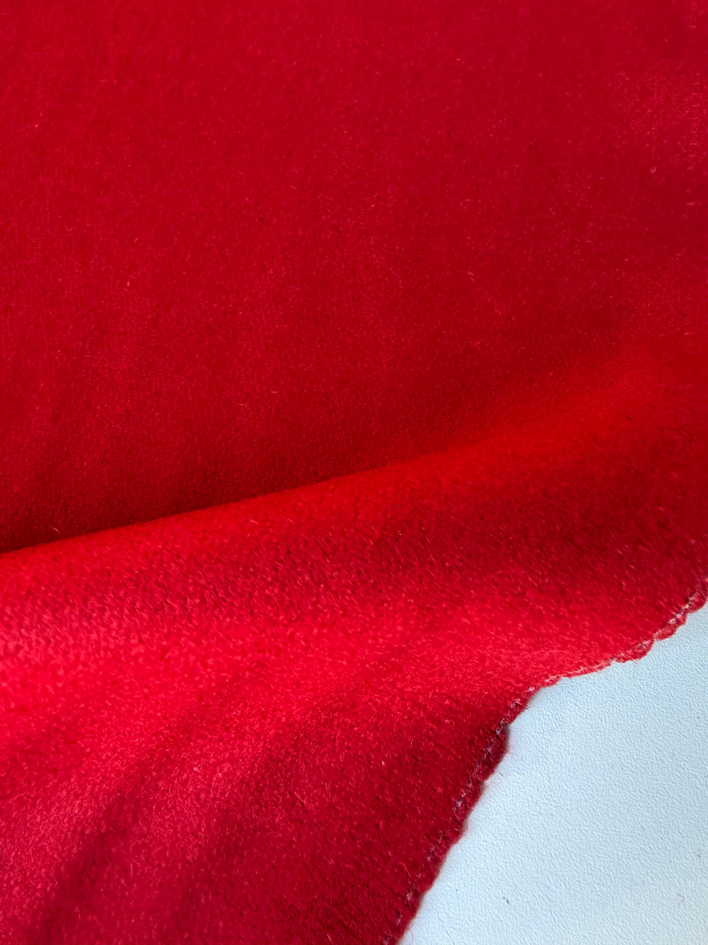 MIA 030 red coloured "loden" wool coat fabric
