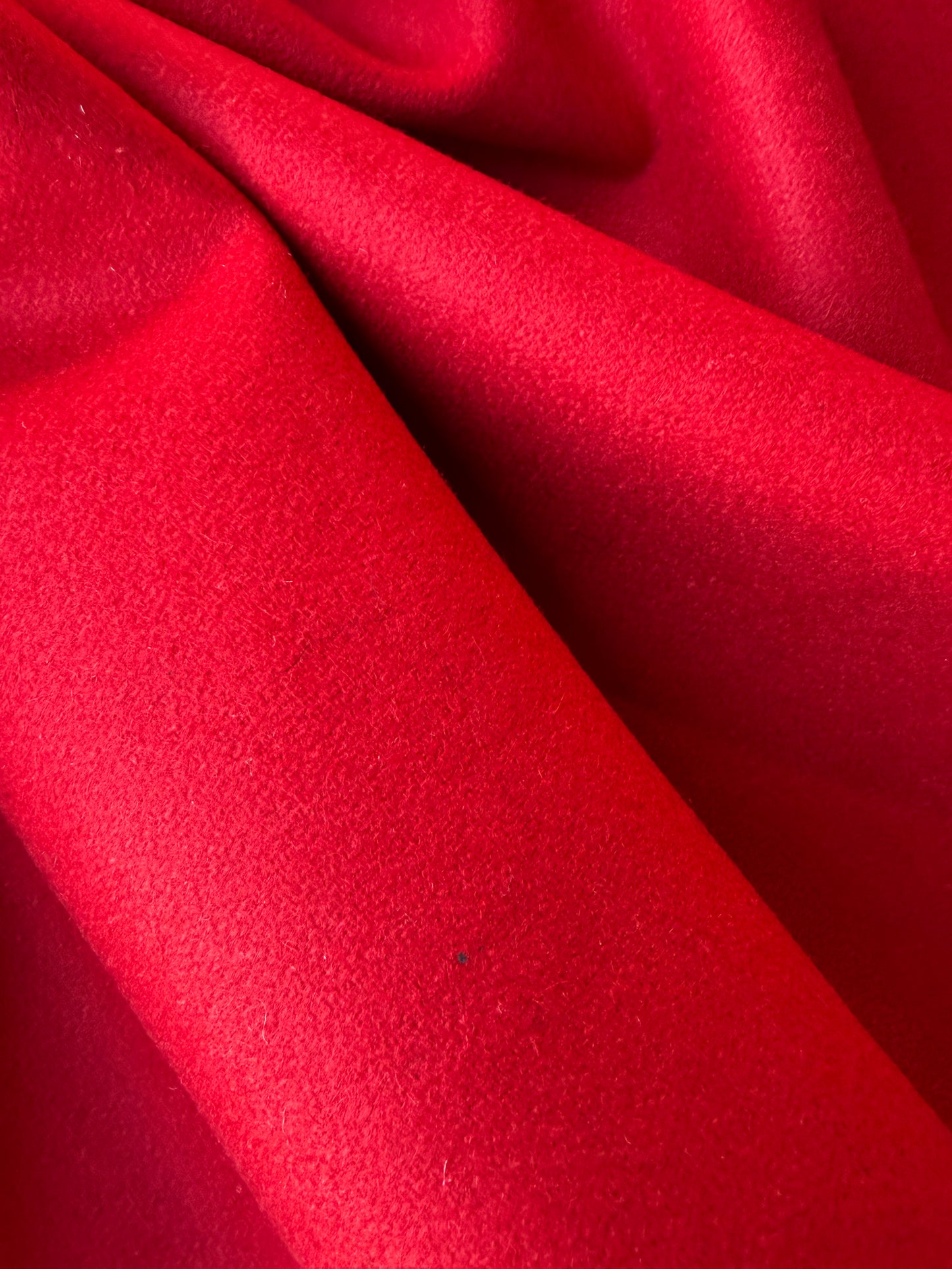 MIA 030 red coloured "loden" wool coat fabric