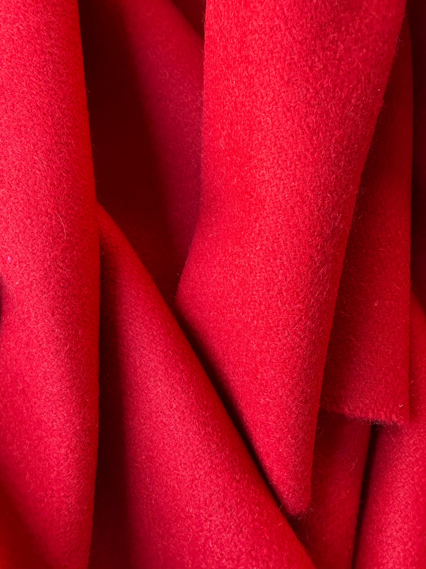 MIA 030 red coloured "loden" wool coat fabric
