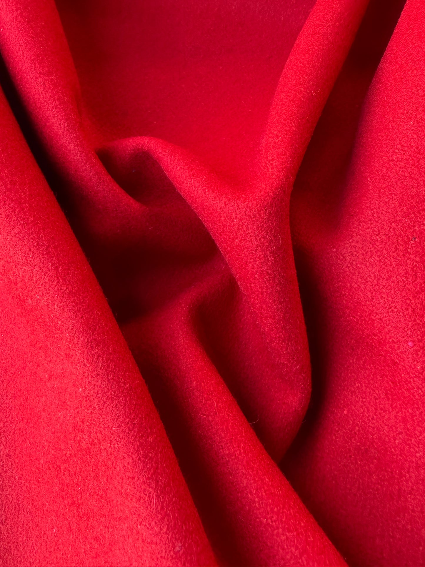 MIA 030 red coloured "loden" wool coat fabric