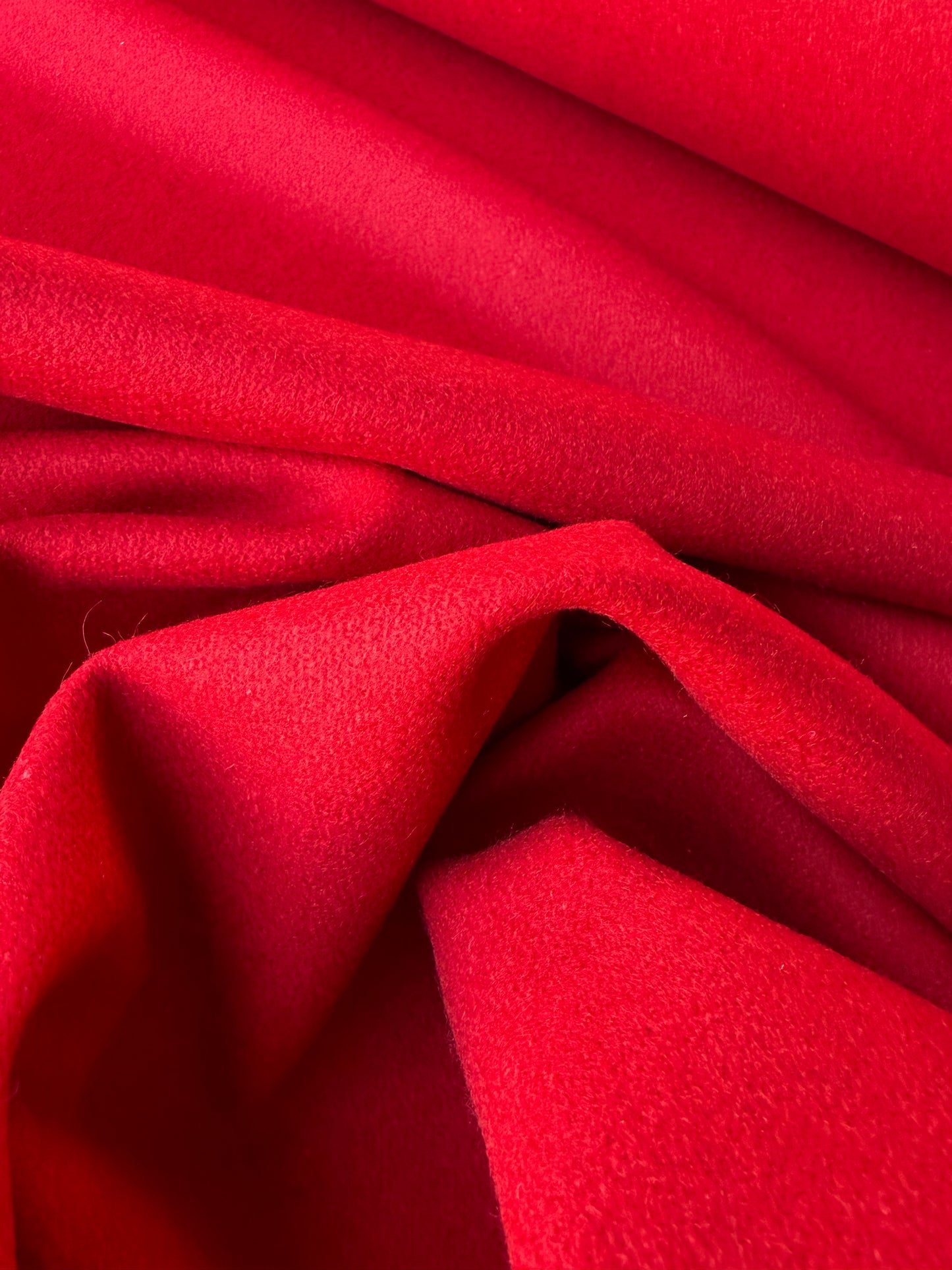 MIA 030 red coloured "loden" wool coat fabric