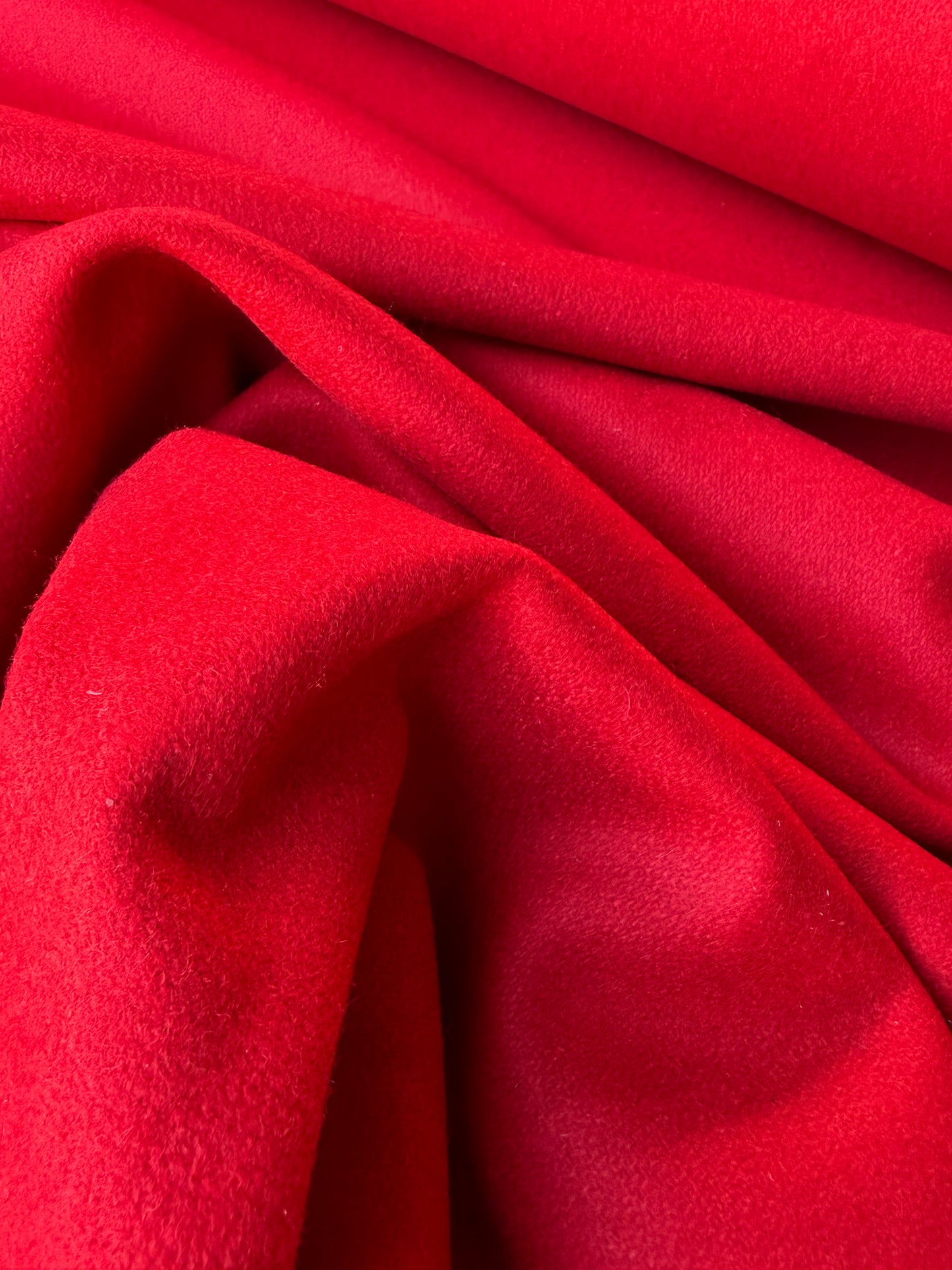 MIA 030 red coloured "loden" wool coat fabric