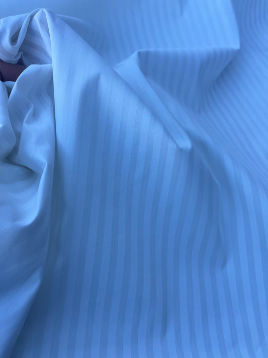 STRIPE SOCIETY 007 cotton poplin light grey 5mm stripes