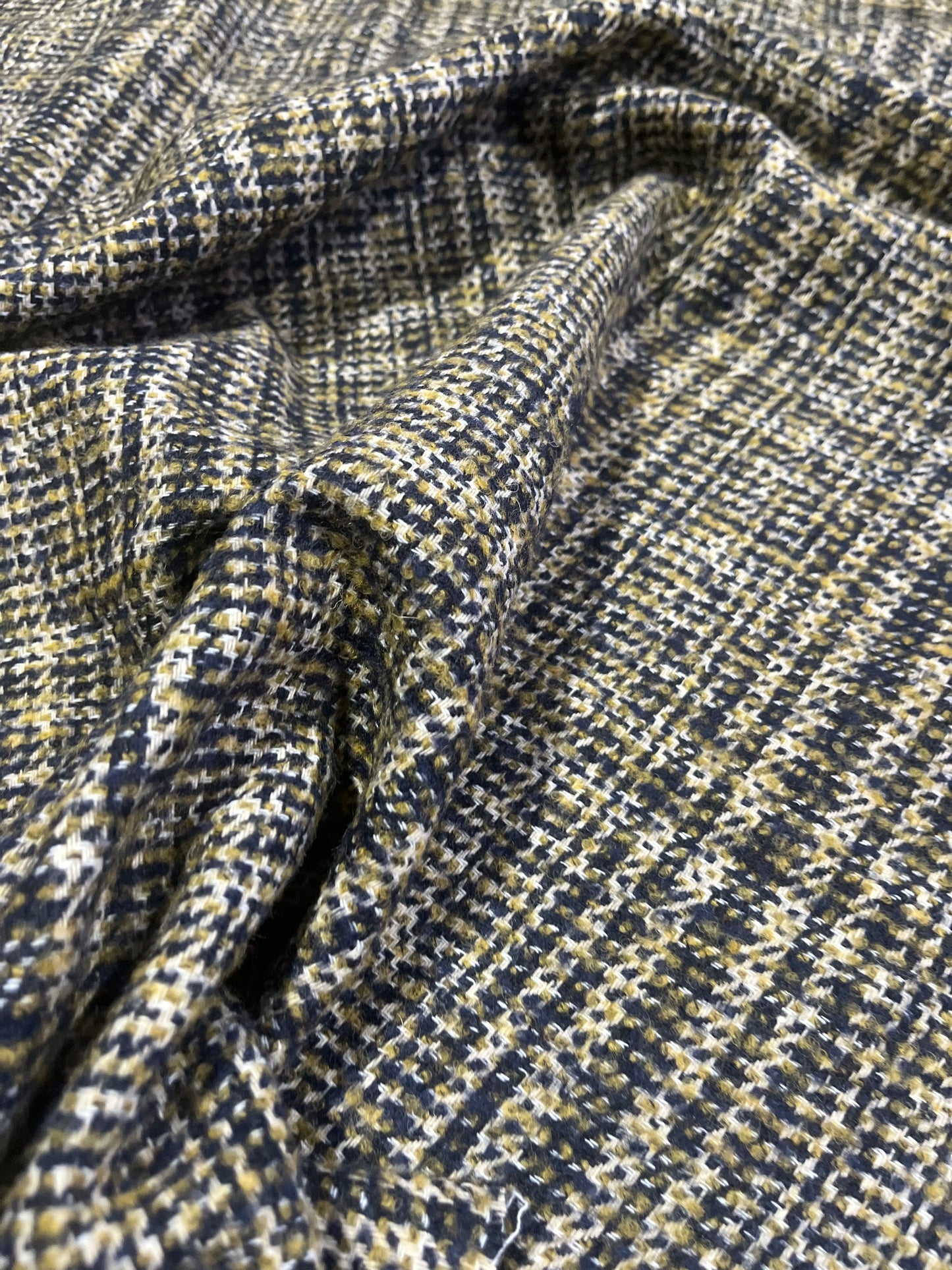 G00 Wooly 935 tweed check navy/curry